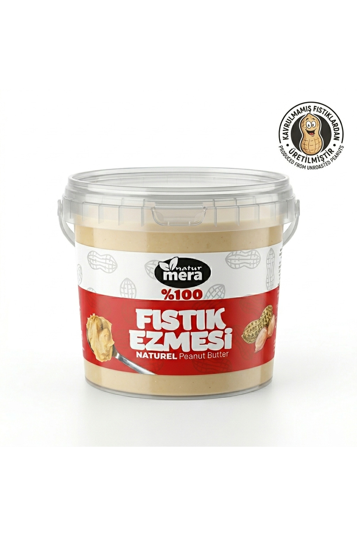 Naturmera %100 Saf Şekersiz Kavrulmamış Fıstık Ezmesi 500 gram