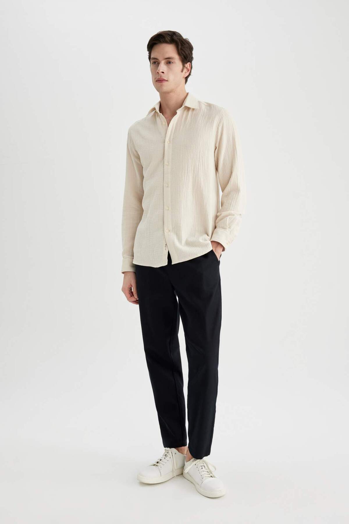 Defacto Soft Textured Jogger Pants B4091Ax24Sp