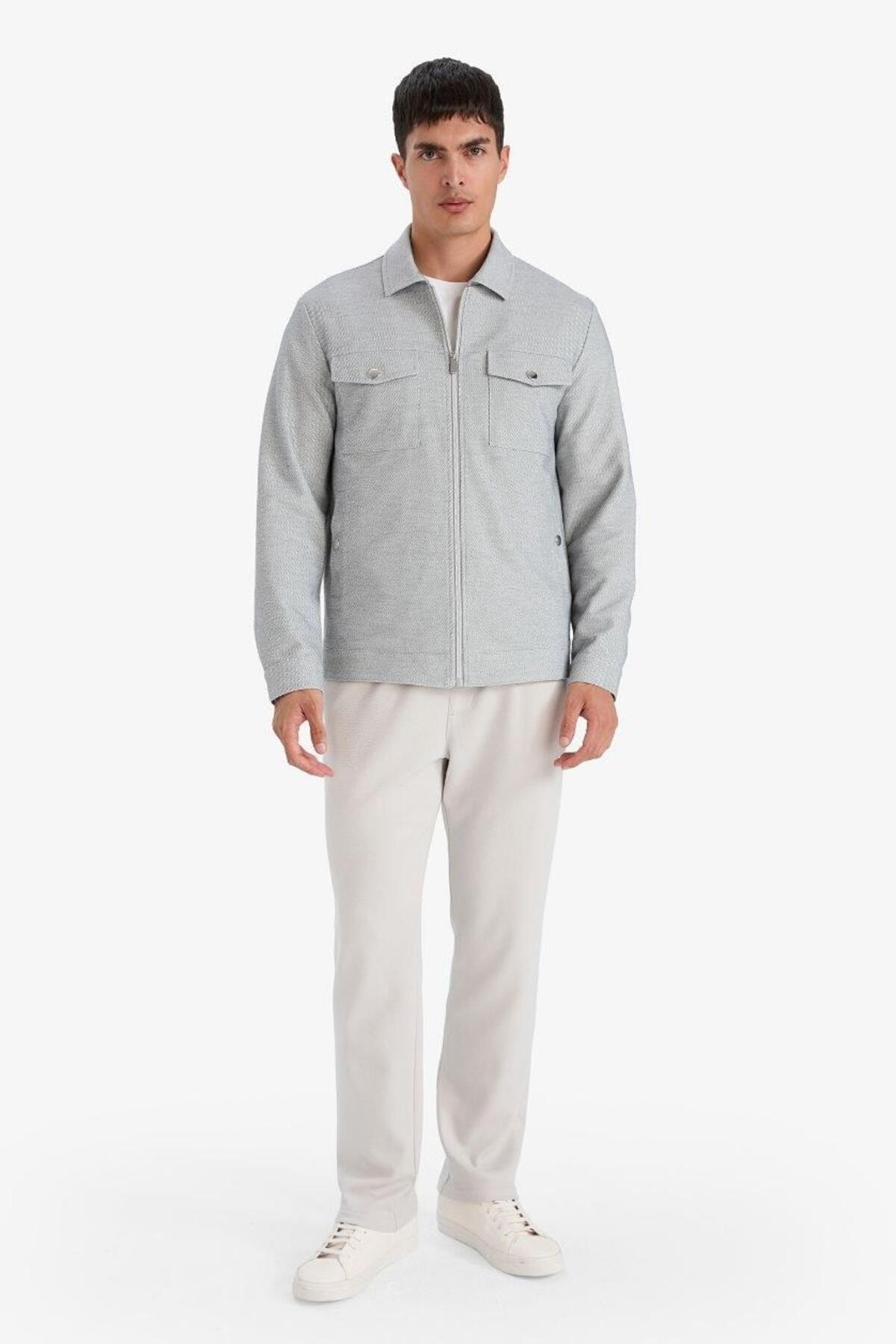 DeFacto Esnek Basic Beli Bağcıklı Cepli Düz Paça Jogger Pantolon C6022AX25SP