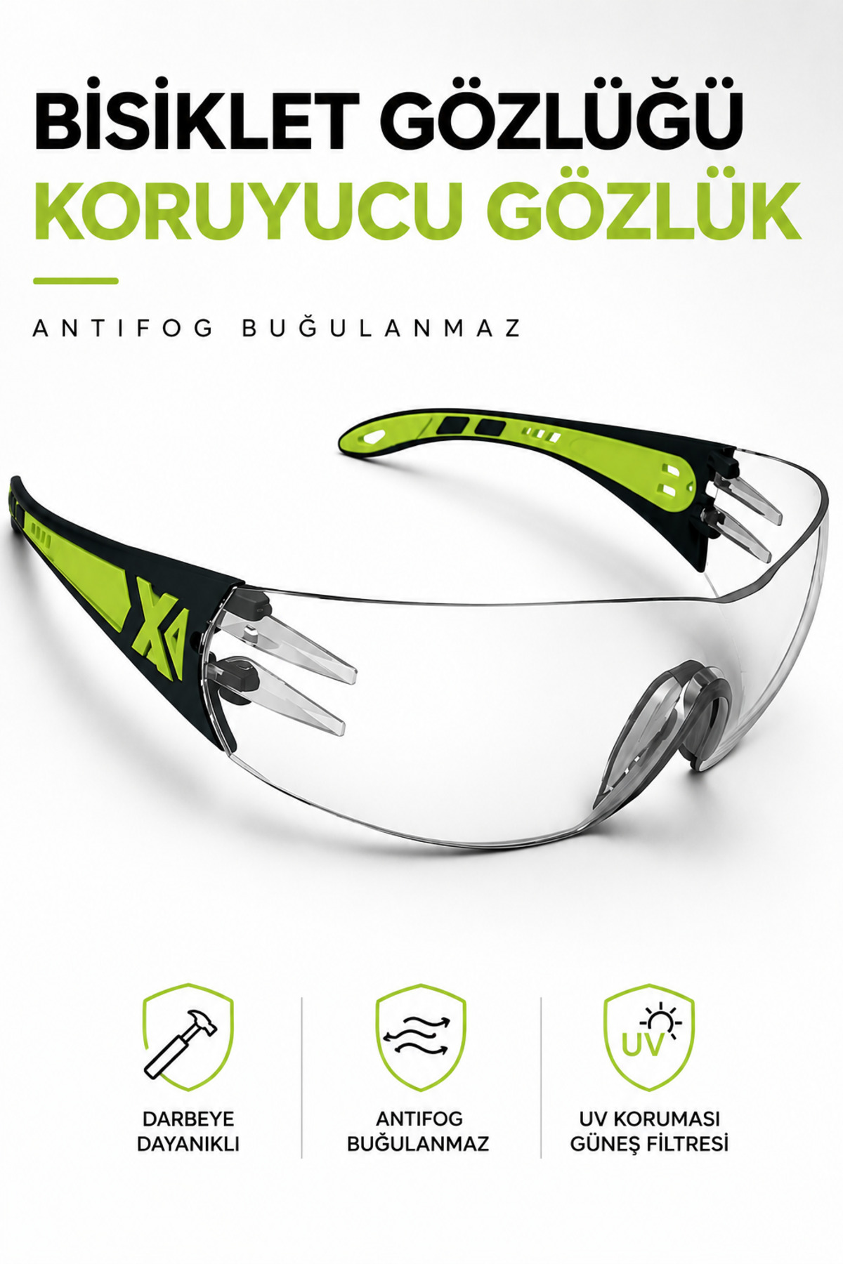 Cycling Running Outdoor Motorcycle Goggles Uv Shielded Athlete Cyclist Anti-fog Glasses Silicone Earphones
