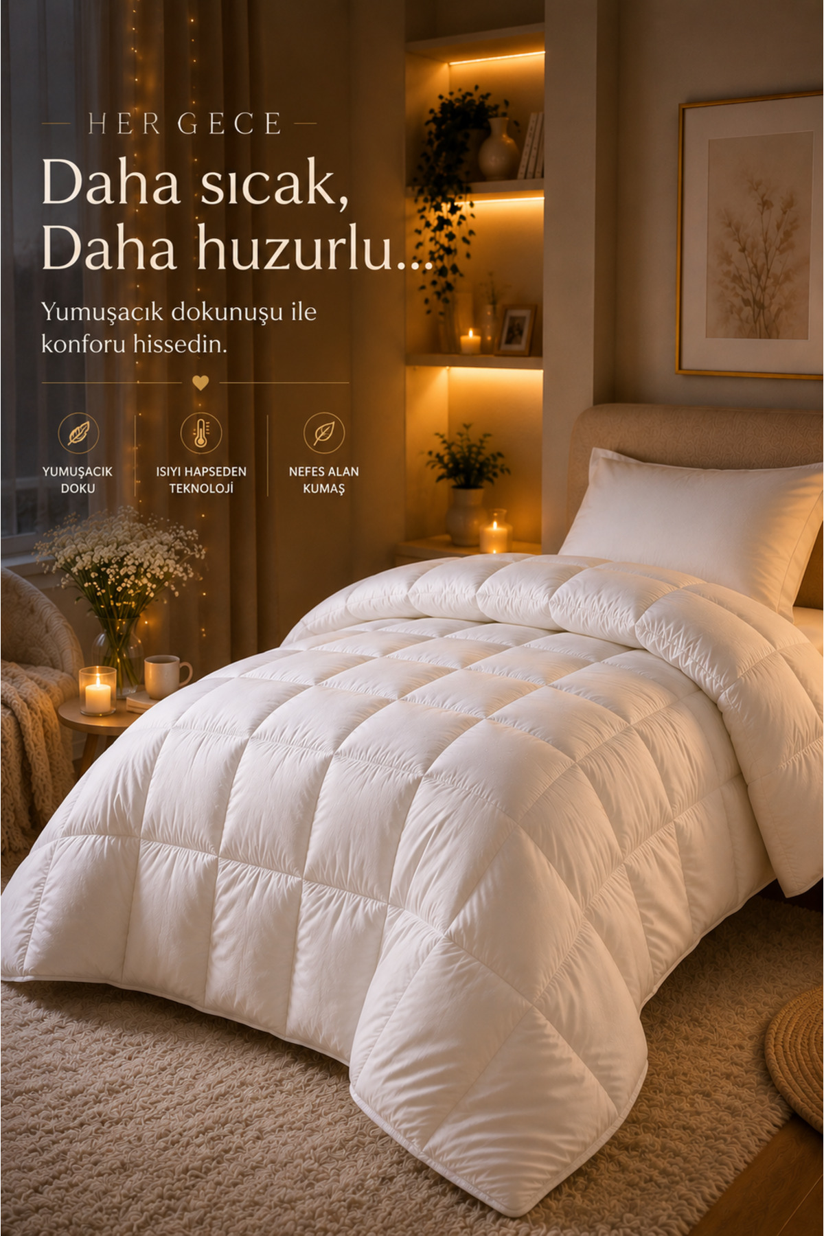 LuxeSleep Single Microfiber Duvet – Warm Ultra Soft Feather Feeling