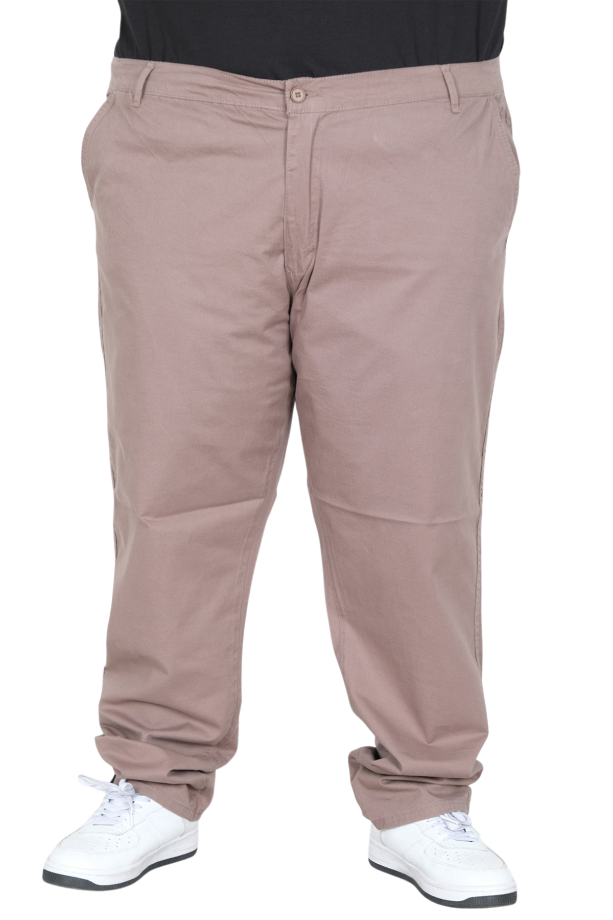 ModeXL Mode XL Büyük Beden Erkek Pantolon Keten Milano 20850 Toprak