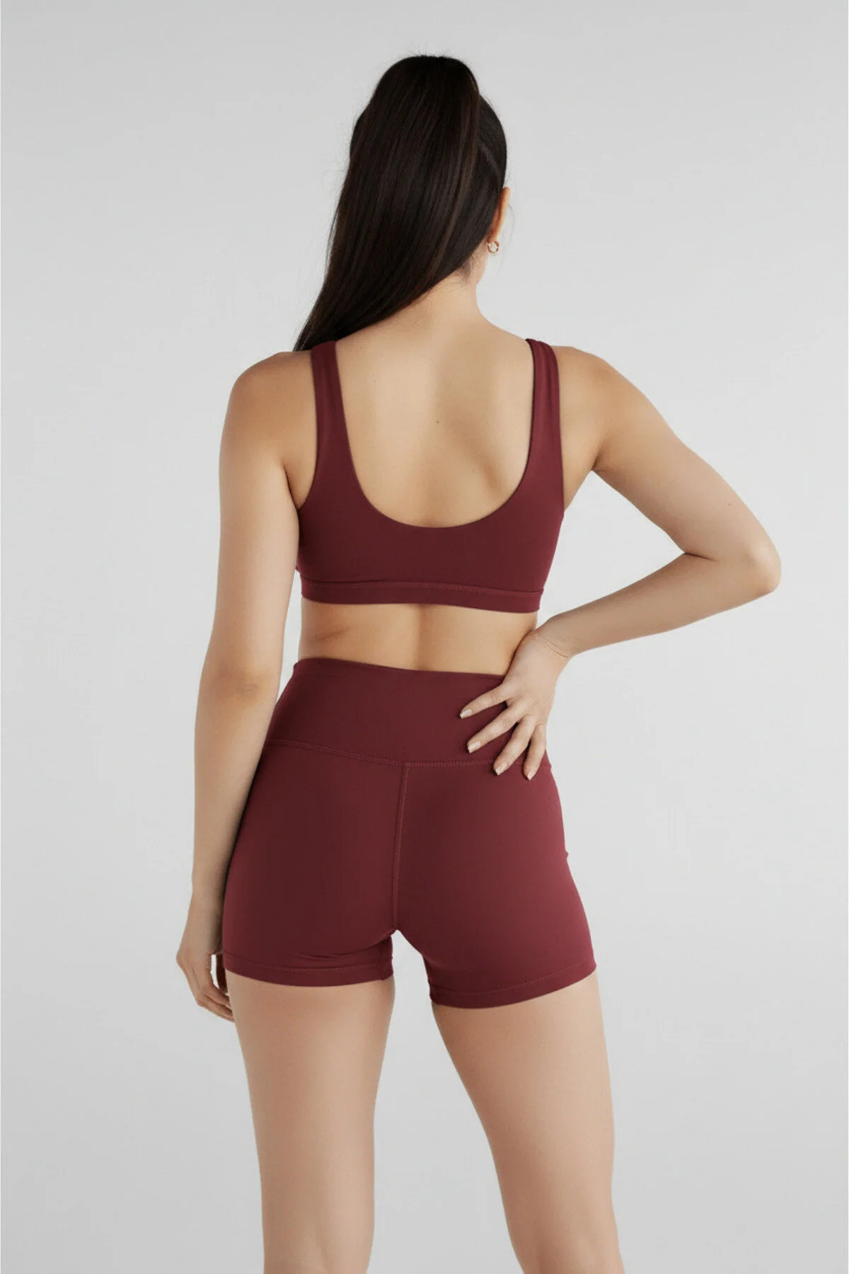 Thestiluxe 4 Yönlü Esnek Yüksek Bel Mini Şort Tayt Yoga, Spor ve Günlük Kullanım görsel 4