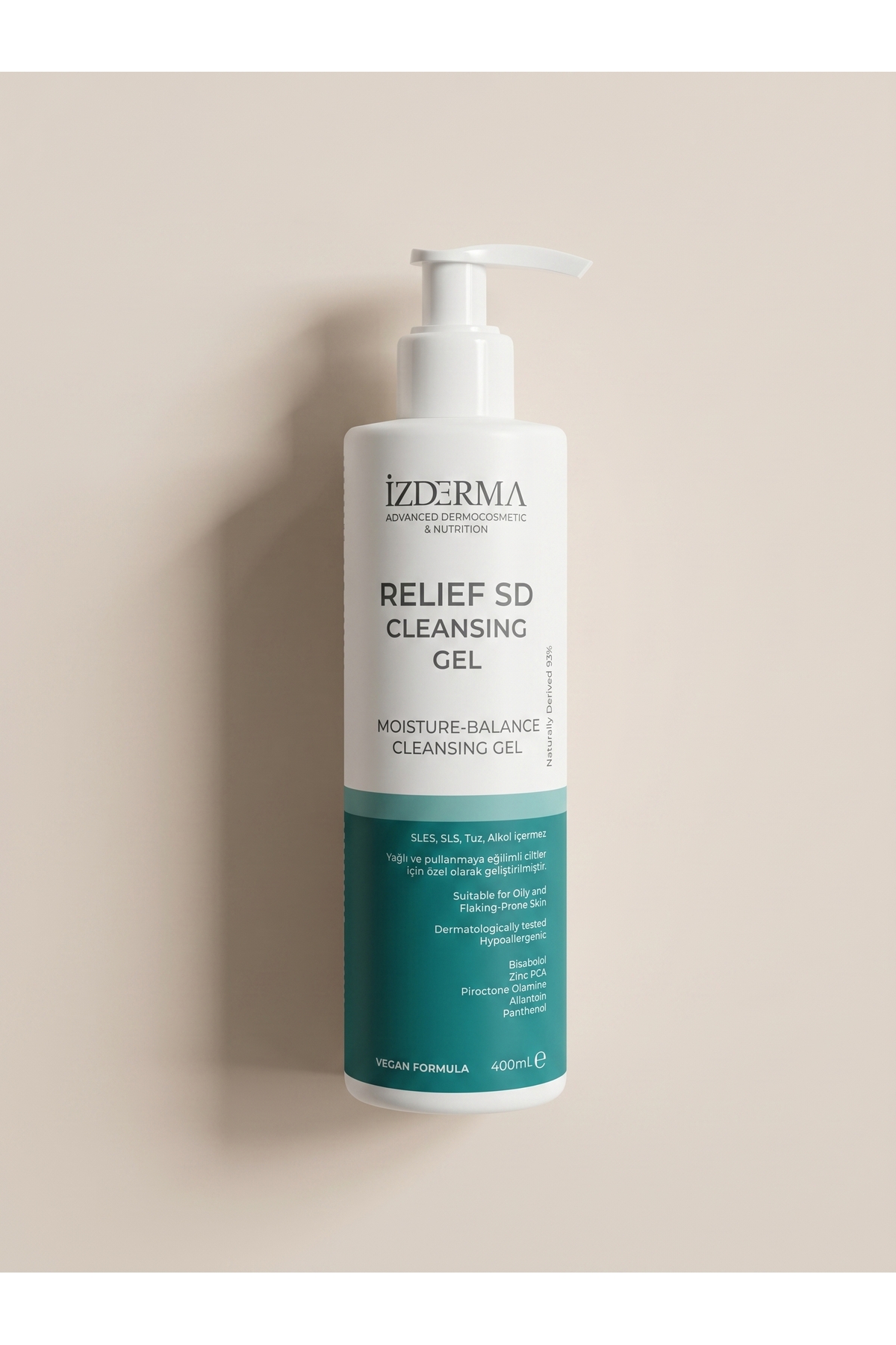 Relief SD Yüz ve Vücut Temizleme Jeli Yağlı ve Pullanmaya Eğilimli Ciltler İçin 400 ml SLS SLES Tuz İçermez Vegan — IZ-RSD-CG-000 — تصویر 2 از 6