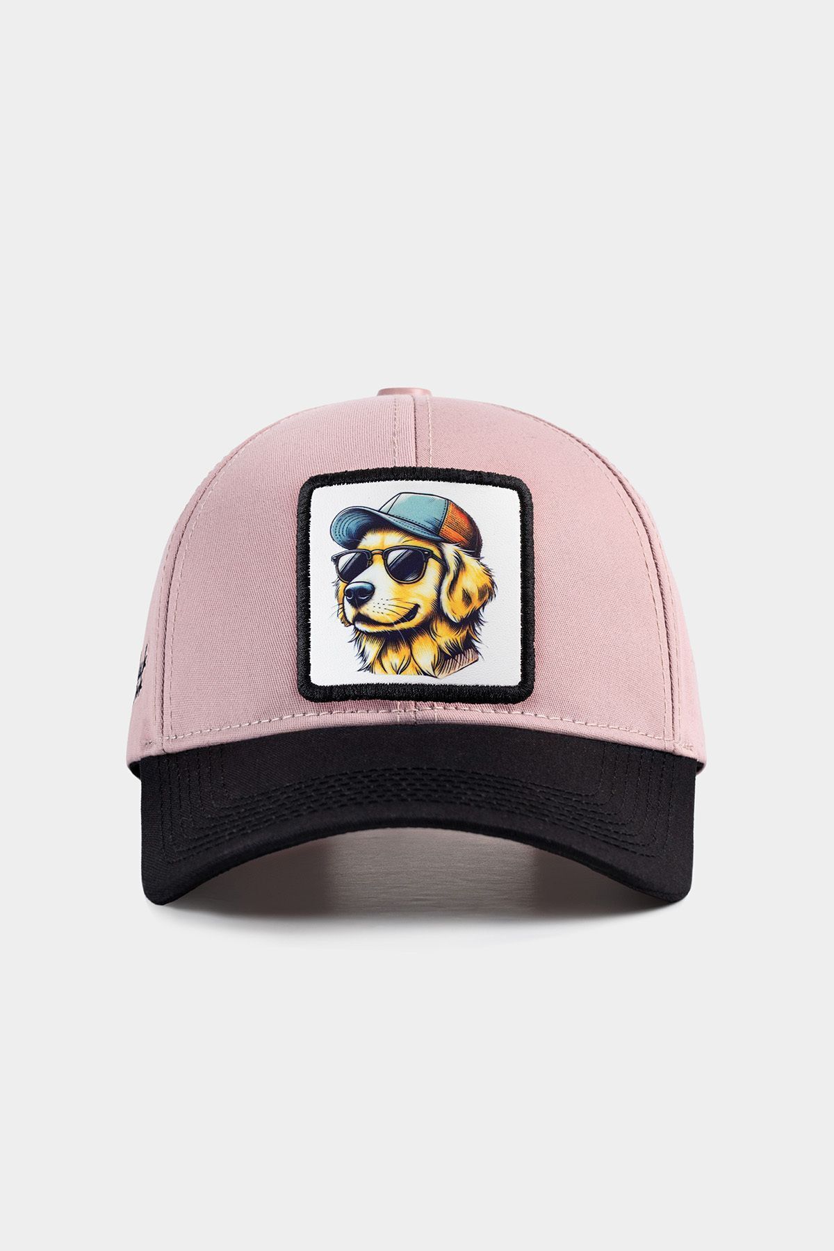 Six Dog Logo Black-Salmon Baseball Cap