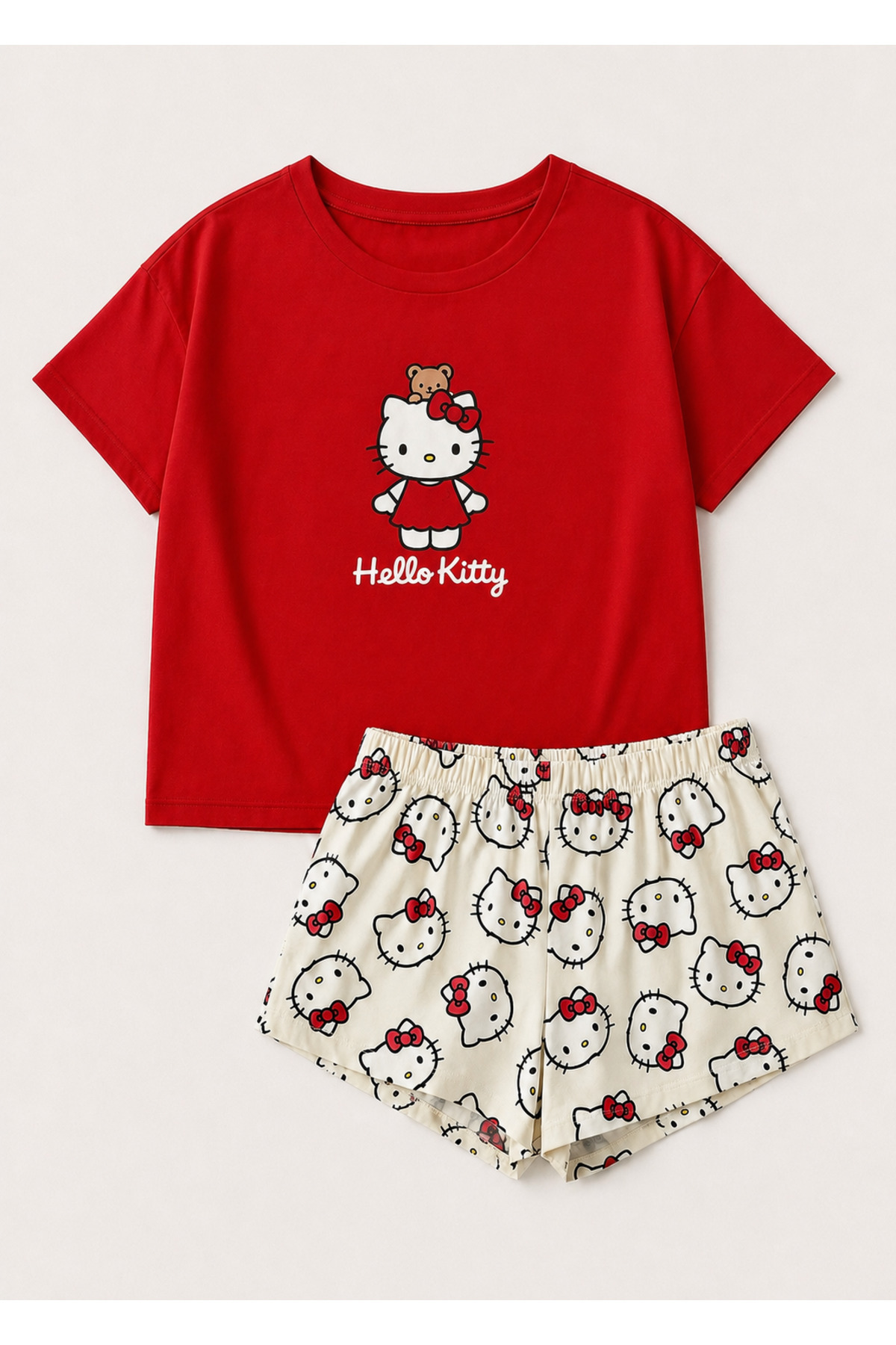 Silona Homewear Zezex Kitty 2 crveni supermekani set šortsa