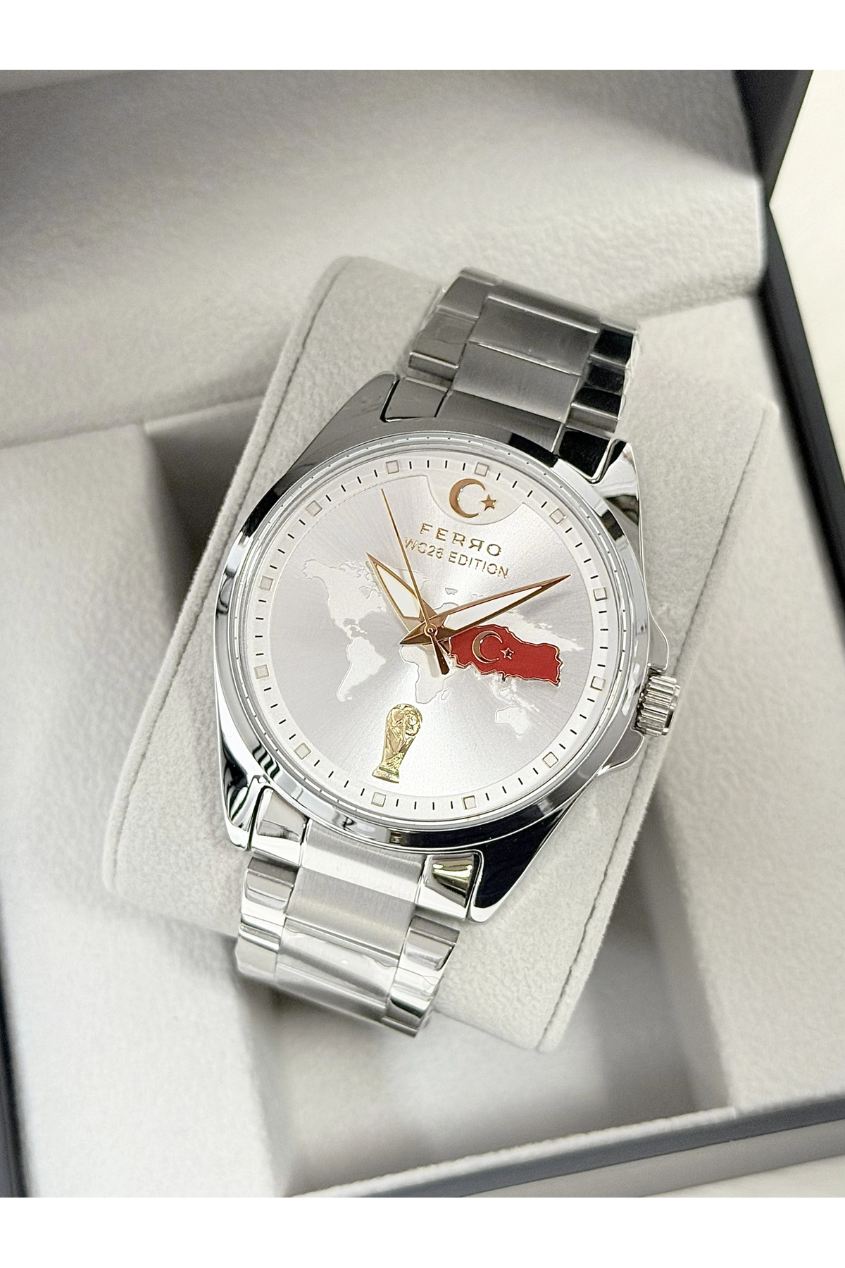 World Cup Custom Serial Wrist Watch FM11883A-A 3 ATM Waterproof 2 Year Warranty Gift Packed