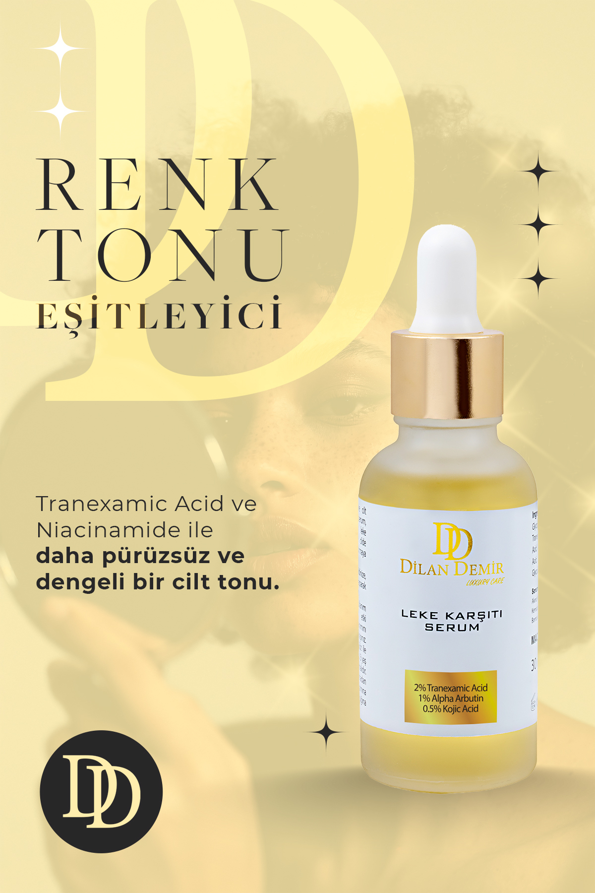 Cilt Bakım Serumu Ton Eşitleyici, Aydınlık Görünüm Destekleyici 30 ml — Dl01 — تصویر 4 از 7