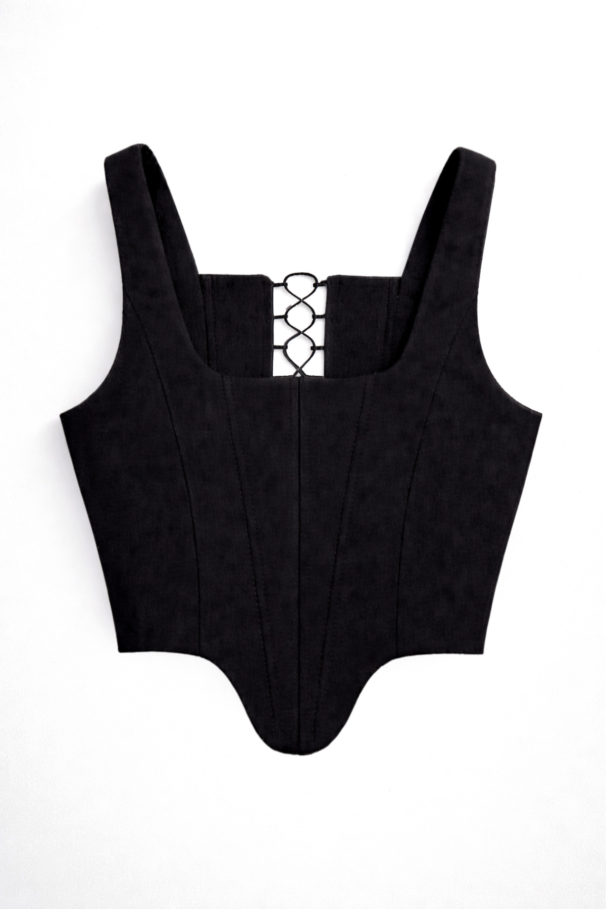 Oment Design Matte Black Corset - Askılı Korse Büstiyer