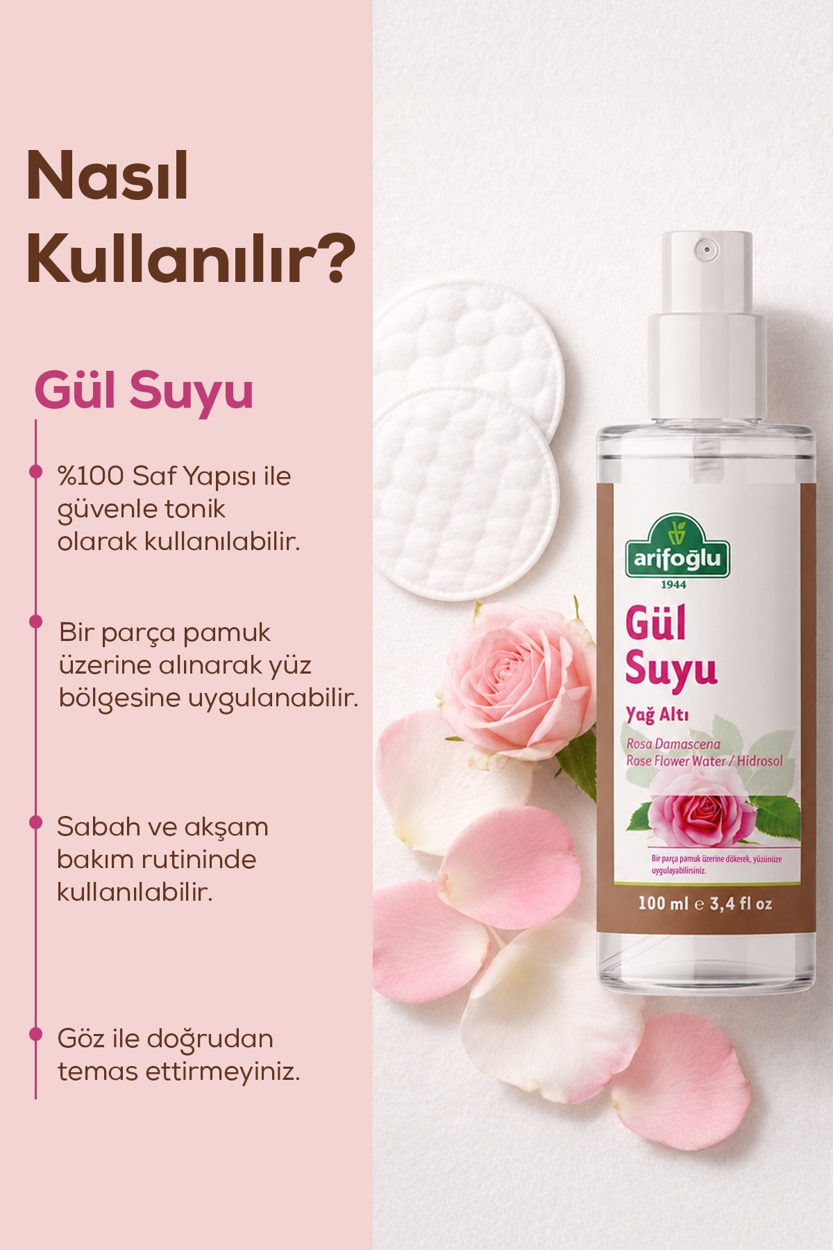 Gül Suyu Sprey 100ml — 700 09 155 — تصویر 5 از 6