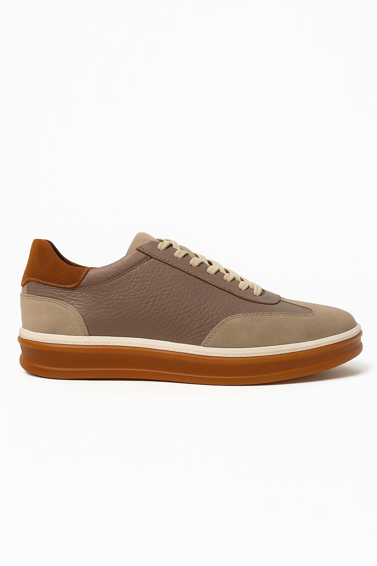 Men's Beige Seasonal Casual Leather Shoes