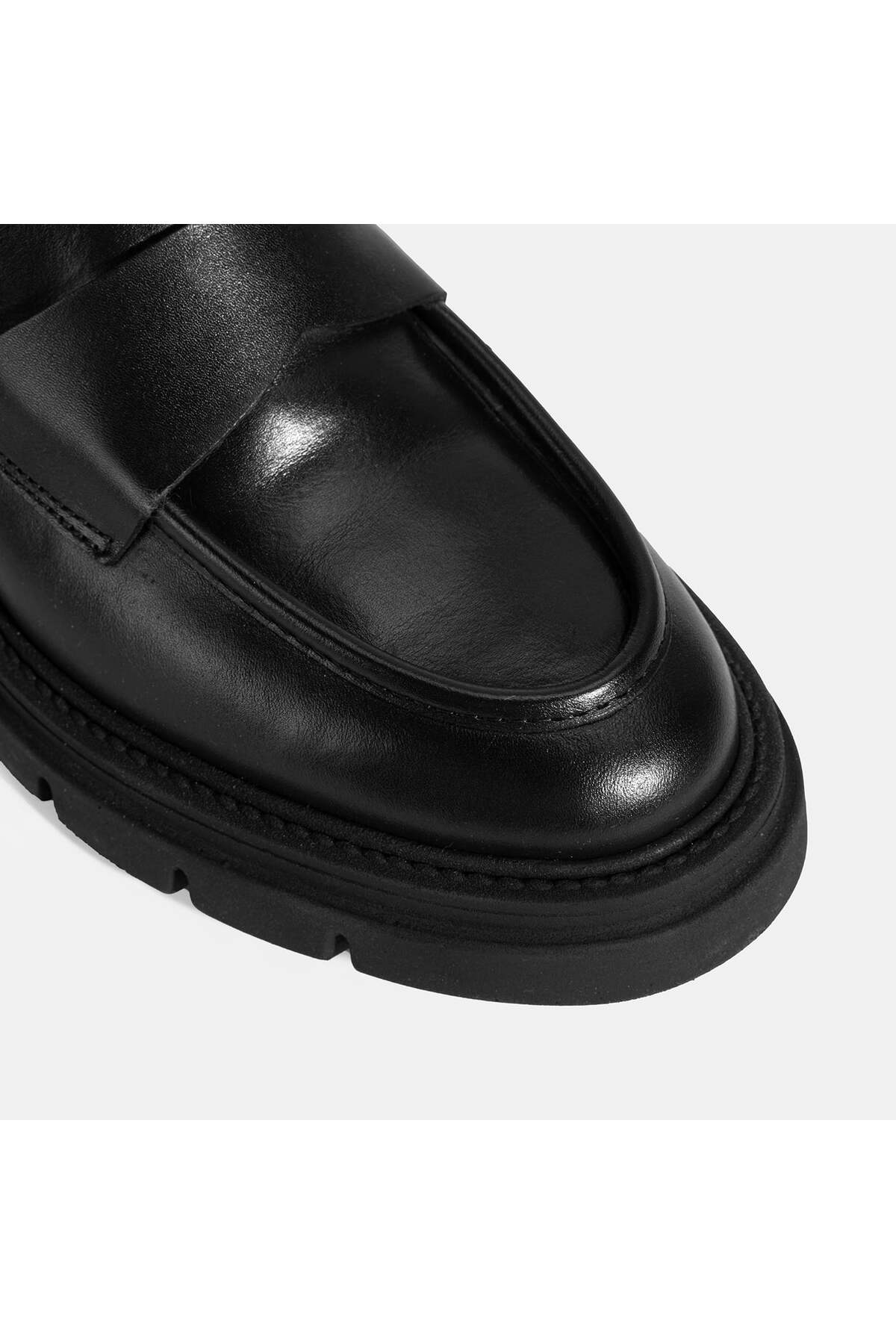 Desa Kadın Siyah Deri Loafer görsel 4
