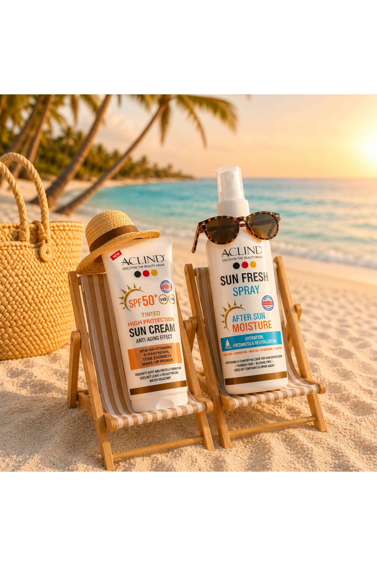 SPF 50+ Renkli Güneş Kremi 50 ml + Güneş Sonrası Ferahlatıcı Sprey 100 ml Seti — renklisun — تصویر 6 از 6
