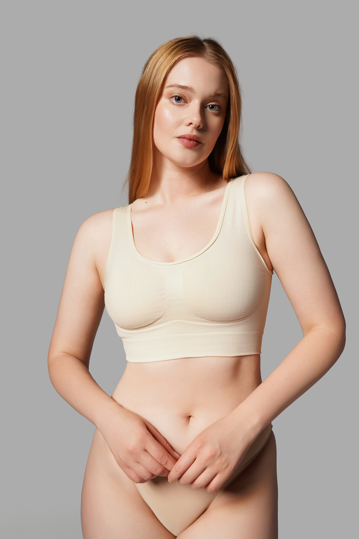 FİT WOMEN TOPARLAYAN İNCELTEN Kalın Askılı Pedsiz Büstiyer KORSESİ SEAMLESS 5050 görsel 2