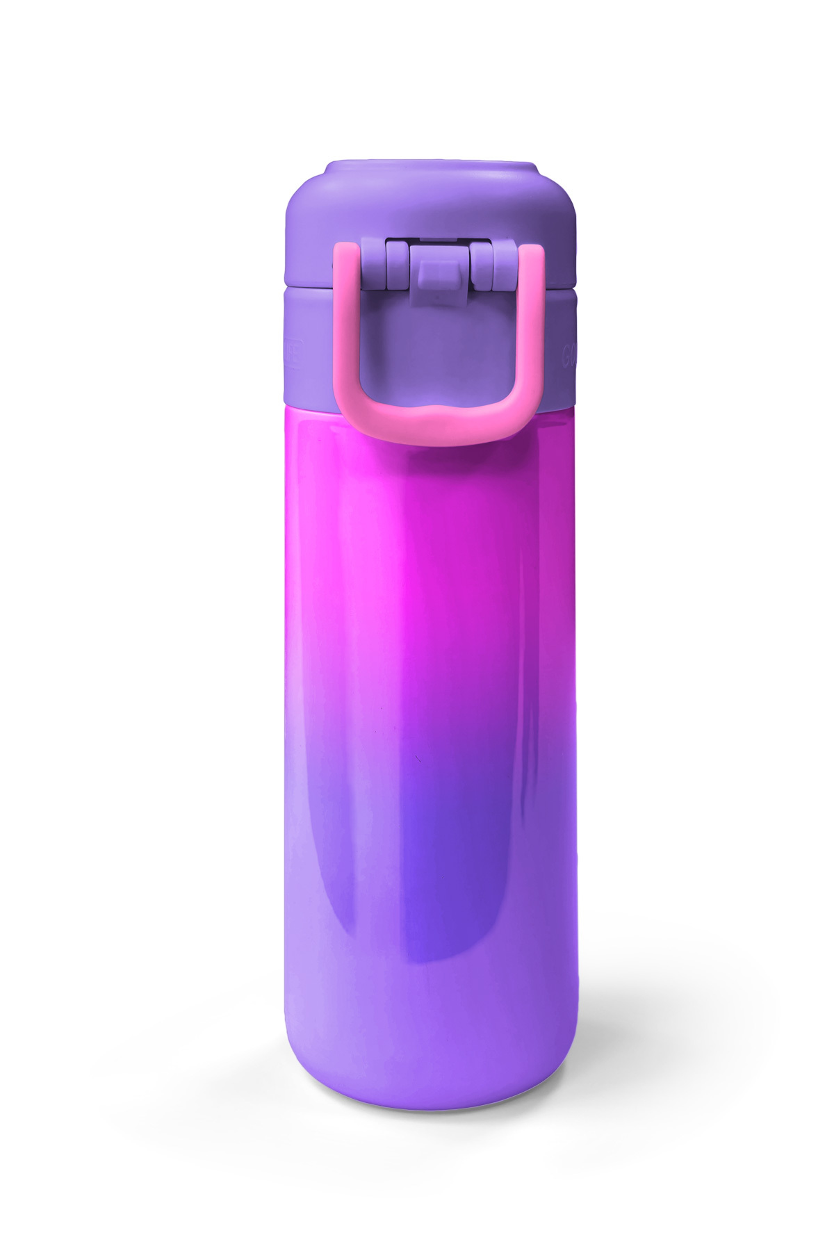 Kids Mor Renk Geçişli Desenli Pipetli ve Direkt İçim Çelik Termos 500 ml 31963
