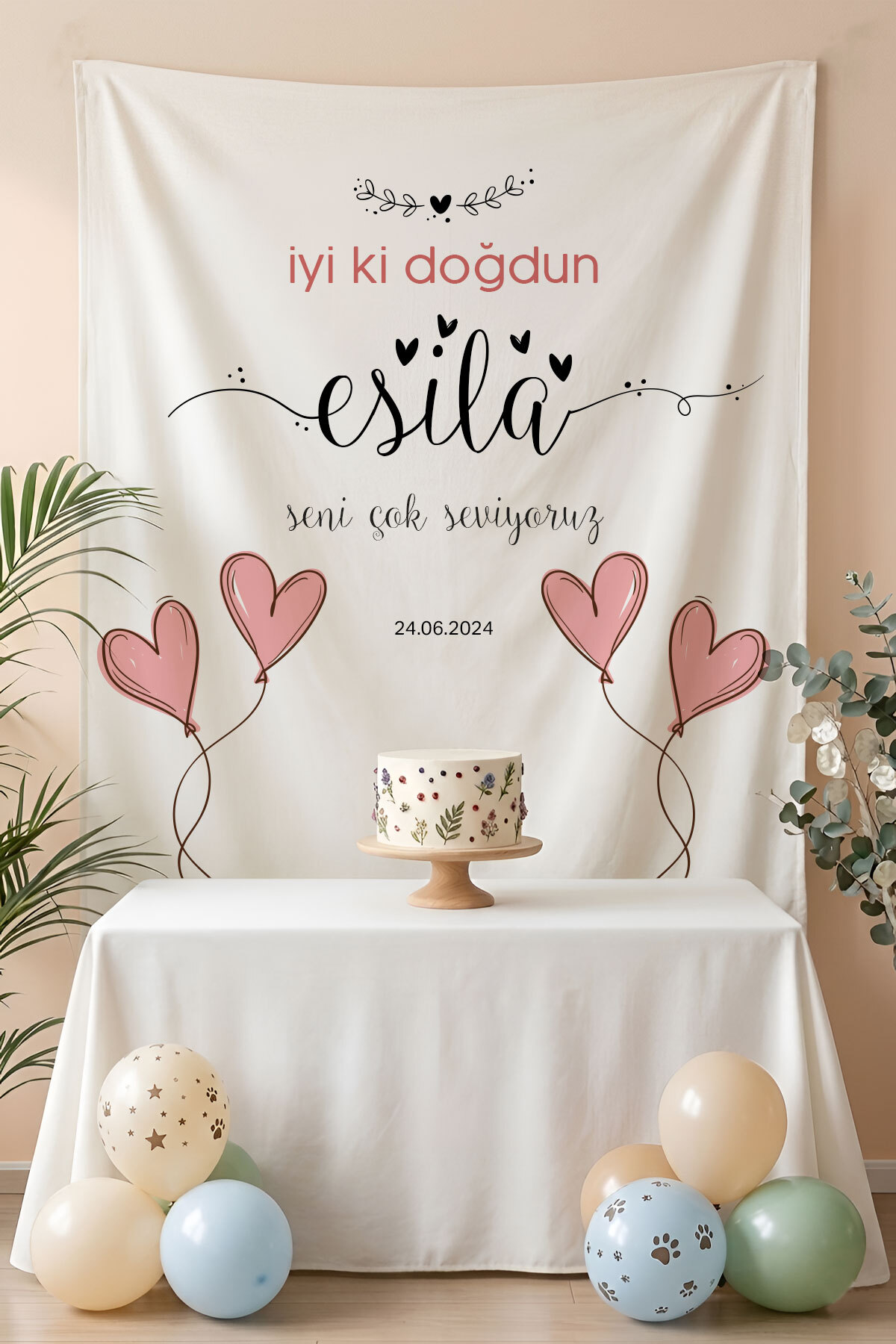 Personalized Birthday Happy Birthday Wall Covering Tapestry Premium Quality Fabric