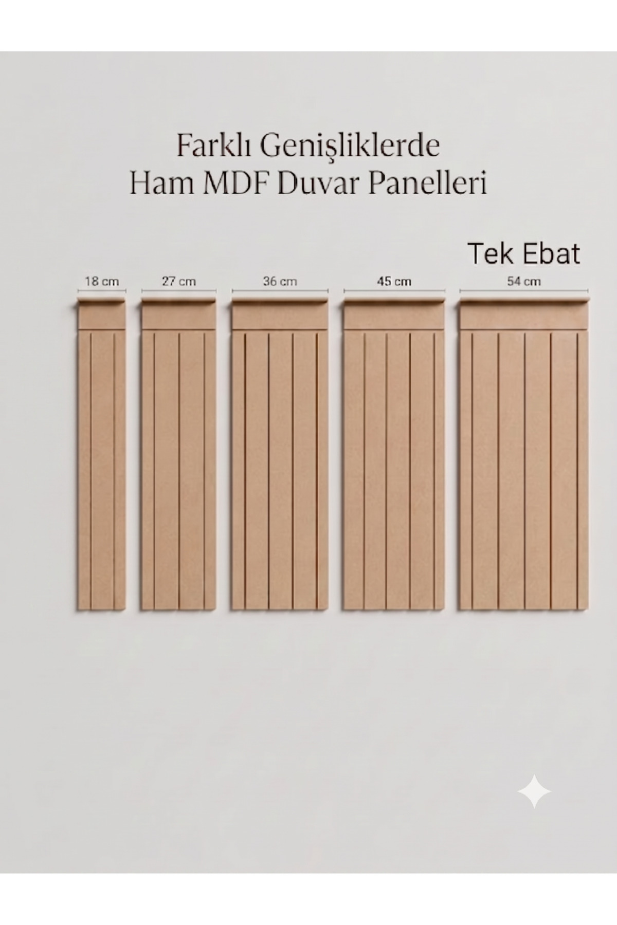 Decorative Wall Panel ( 54 X 100 Cm ) Paintable Wood 6 Mm Raw Mdf Wall Panel