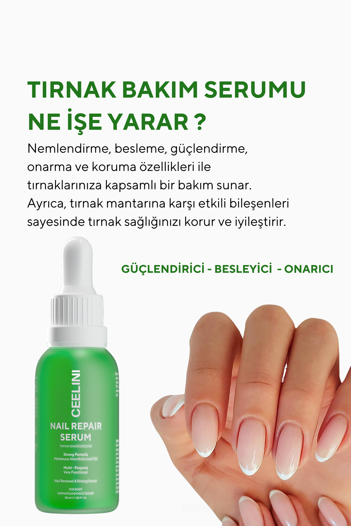 El ve Ayak Tırnak Bakım Serumu Çay Ağacı , Salisik Asit Özlü Serum 30 ml — CL0001 — تصویر 4 از 6