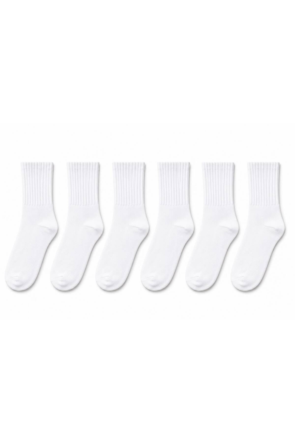 SOLDE SOCKS Solde 6-Pack White Tennis Socks Unisex Cotton Sports Socks 🤍 🧦