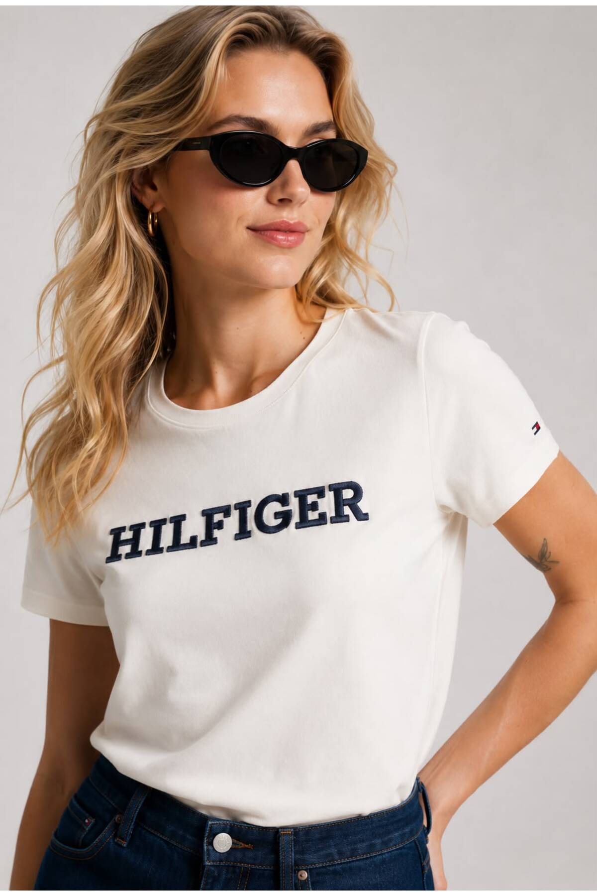 Tommy Hilfiger Tişört Monotype Pamuklu Regular Fit görsel 3