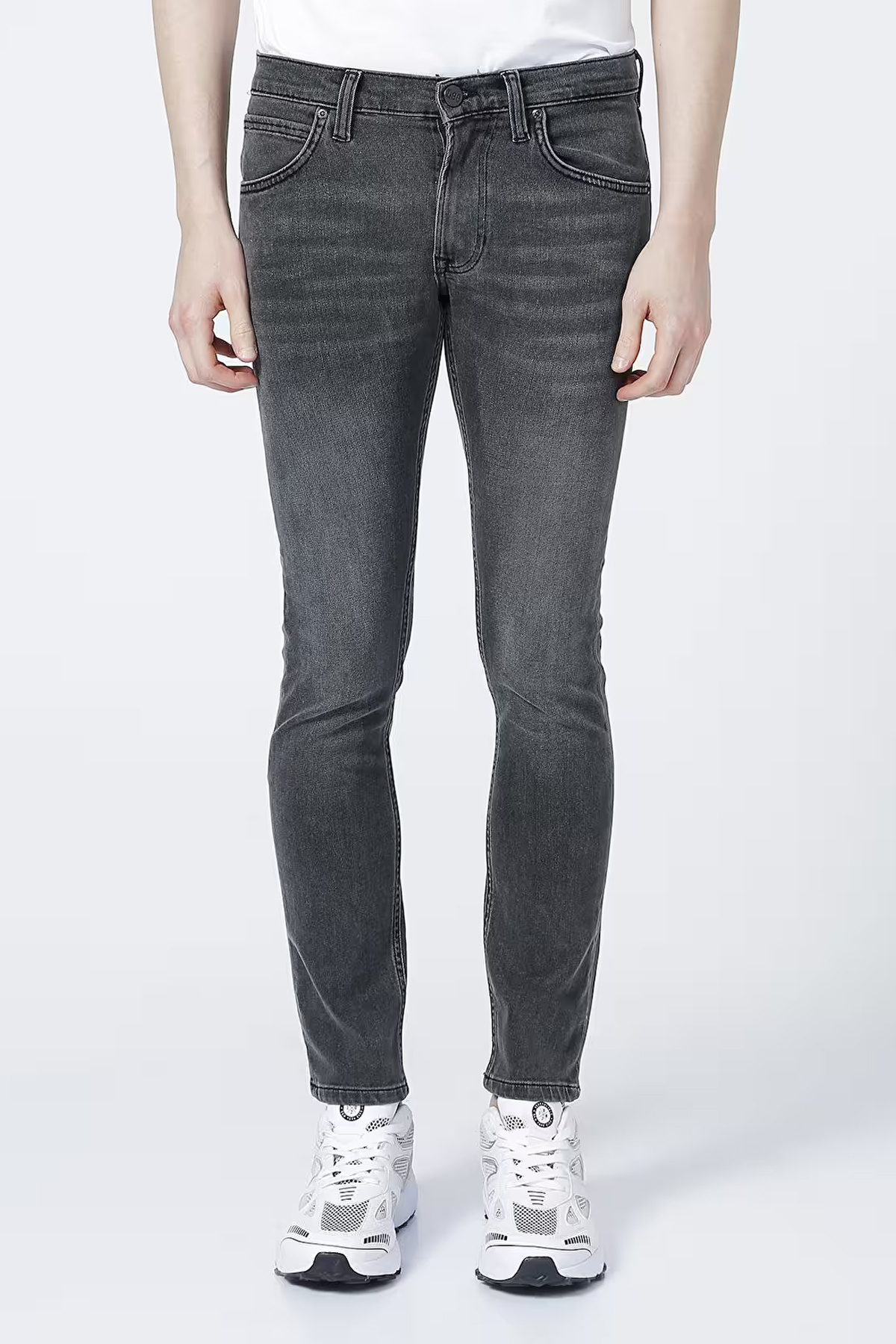 Lee Luke Slim Tapered Dar Kesim Düşük Bel Antrasit Esnek Jean Kot Pantolon - L719 görsel 2