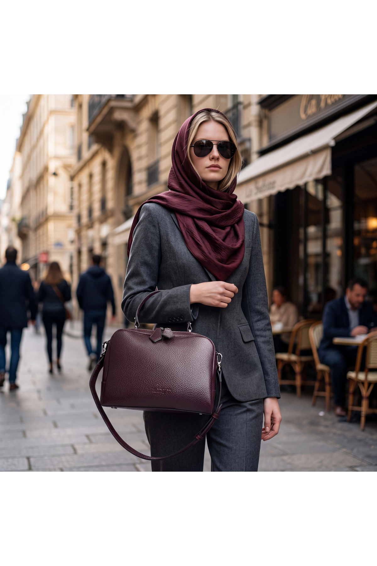 %100 DERİ LB ÇANTA D-2500 BORDO