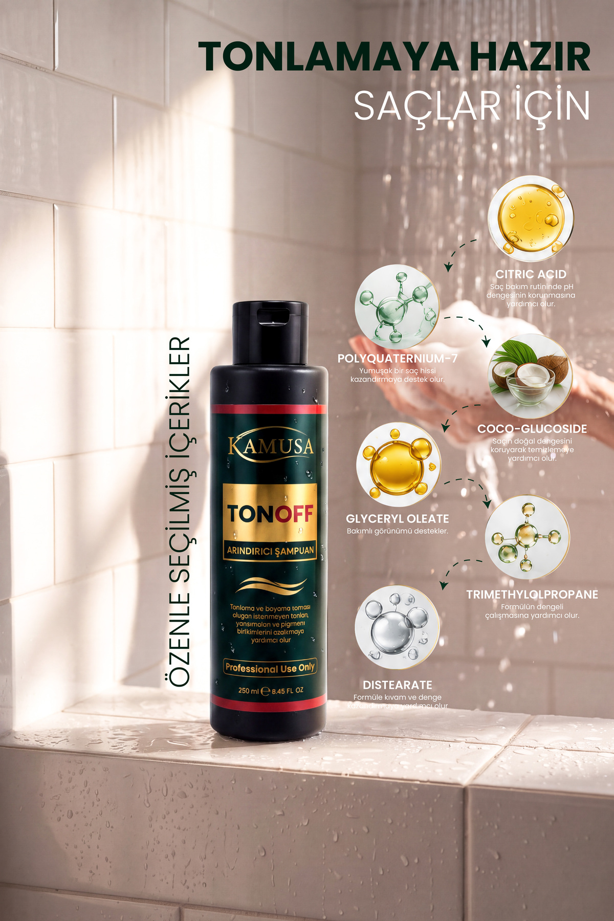 TONOFF Metal ve Renk Kalıntısı Arındırıcı Şampuan 250 Ml — KMT250 — تصویر 4 از 5