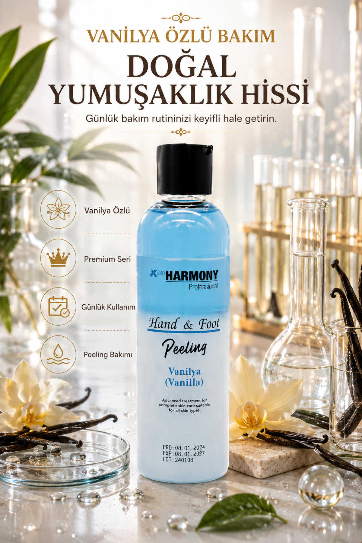Hand & Foot Peeling Vanilla Vanilya Aromalı El & Ayak Peelingi 250 ml — XPH-8682887911413 — تصویر 3 از 8