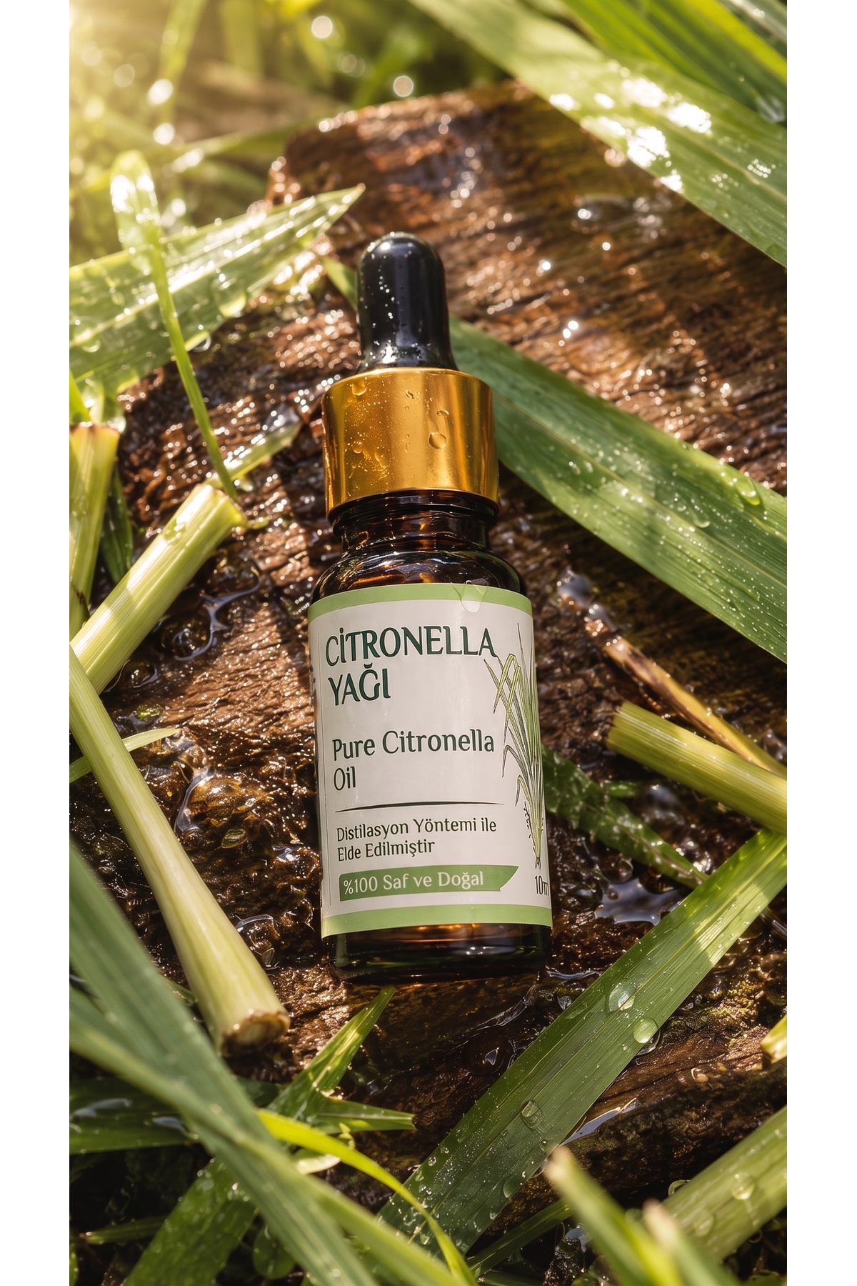 Citronella Uçucu Yağı 10 ml / Limon Çimeni / %100 Saf Ve Doğal / Sitronella Oil — A1-Citronella-yag-10 — تصویر 3 از 8