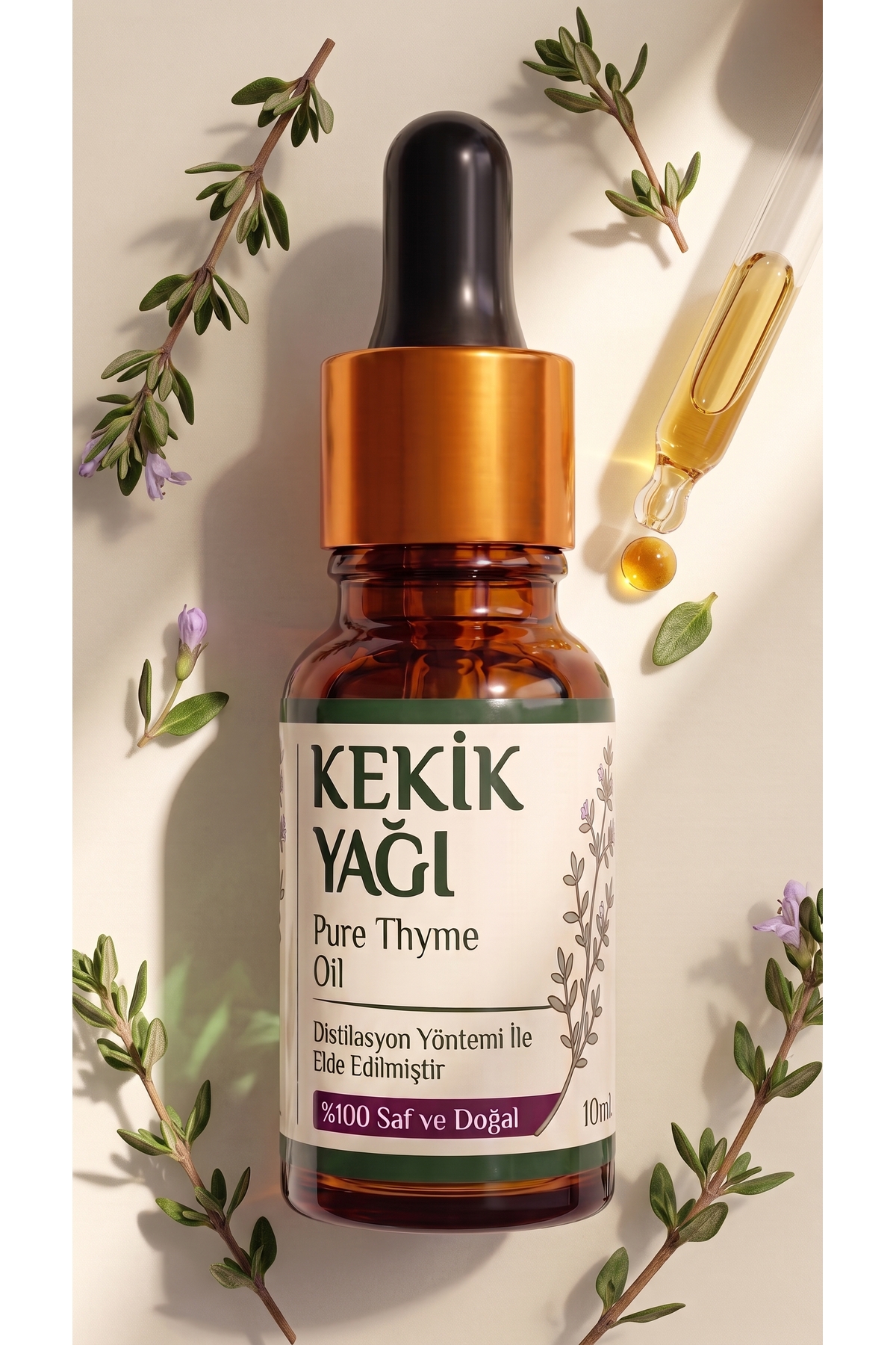 Kekik Uçucu Yağı 10 Ml / %100 Saf Ve Doğal / Thyme Oil — A1-Kekik-yag-10 — تصویر 3 از 8