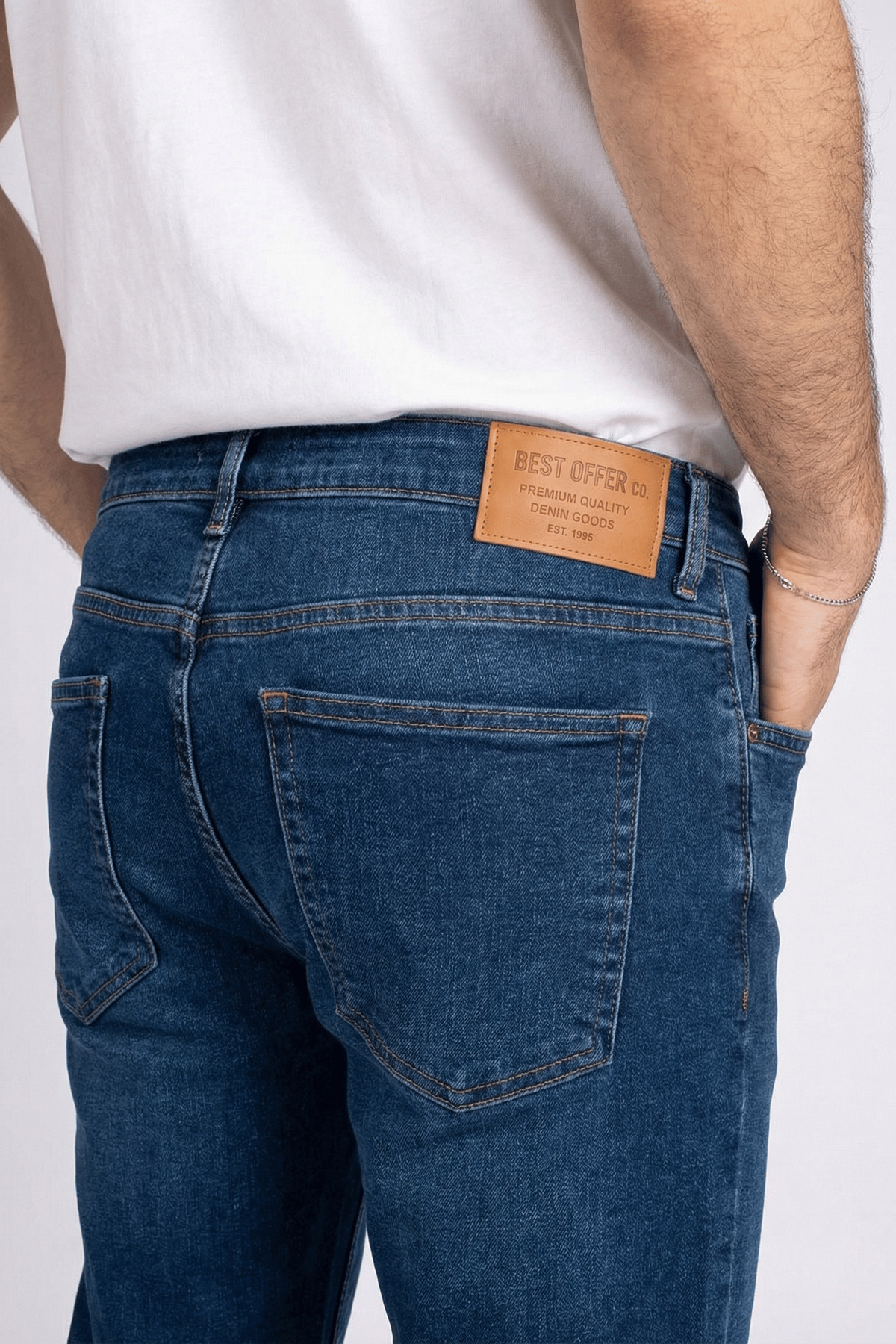 BEST OFFER Harbour Classic Mid Rodeo Erkek Jean Pantolon görsel 4