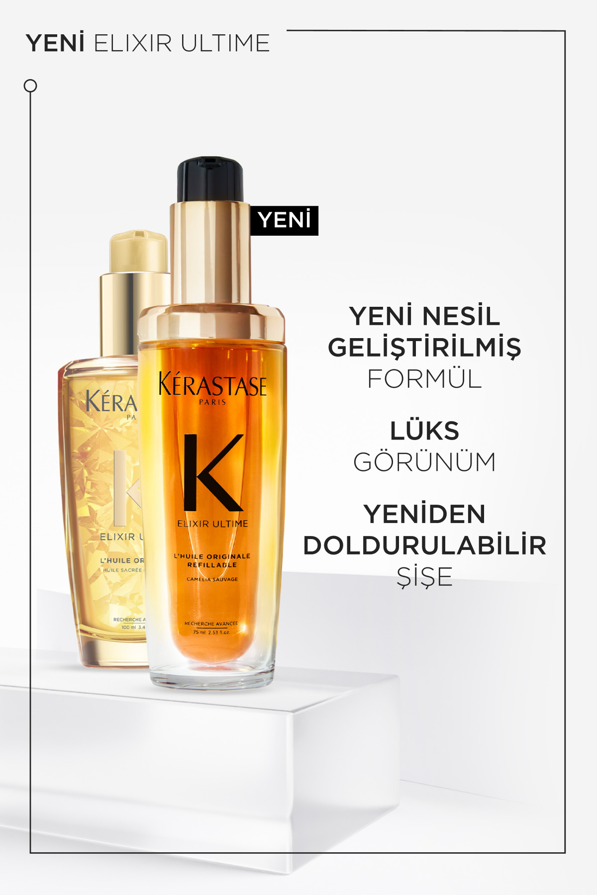 Elixir Ultime Tüm Saç Tipleri Için Besleyici, Parlaklık Veren Saç Bakım Yağı 75ml — E4166700 — تصویر 3 از 8