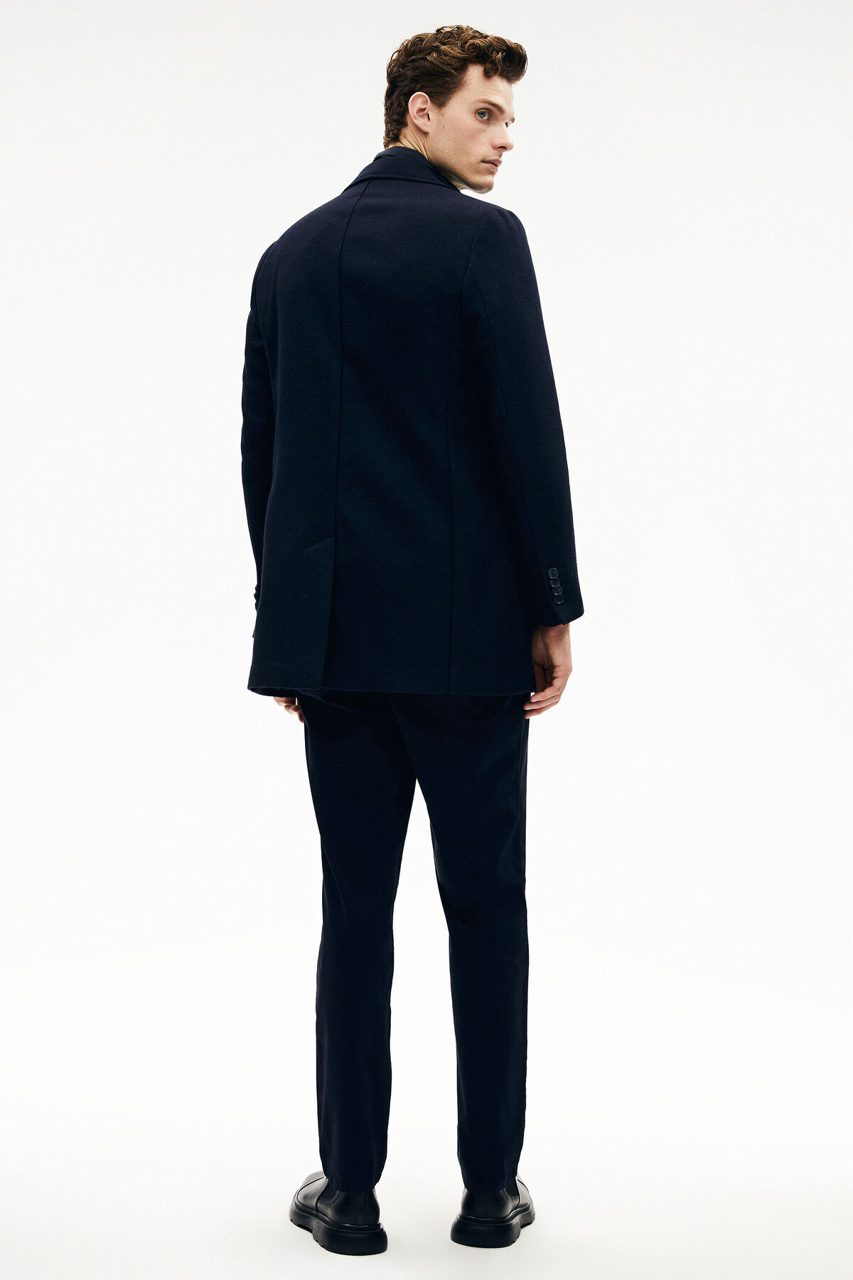 W Collection LACİVERT FERMUAR DETAYLI PALTO görsel 4