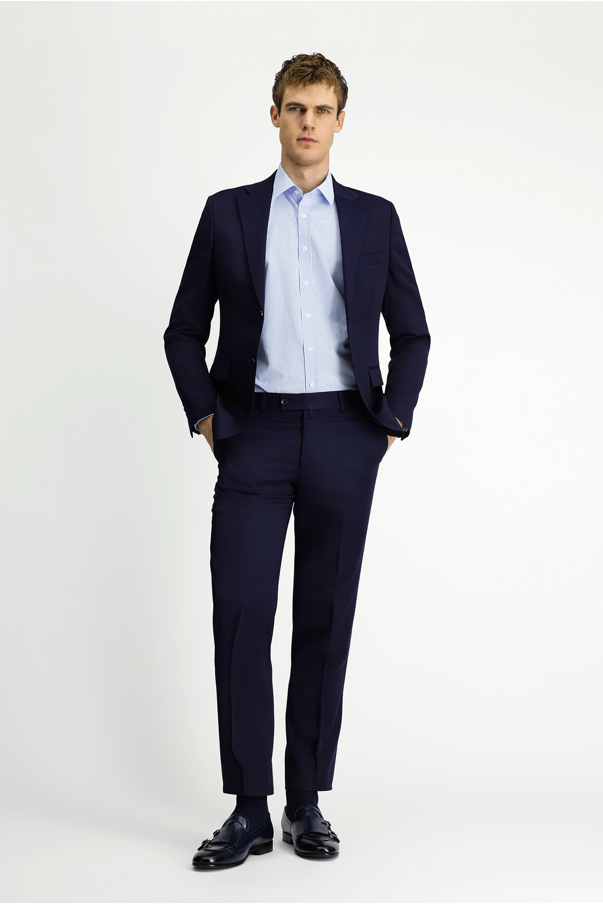 کت و شلوار برش باریک 7 Drop Slim Fit — سرمه‌ای KSSZ1E70AR004 — تصویر 4 از 7