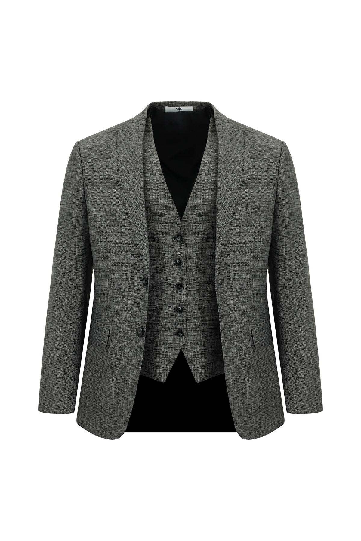 Kiğılı 7 Drop Super Slim Fit Eksra Dar Kesim Kombinli Yelekli Takım Elbise görsel 2