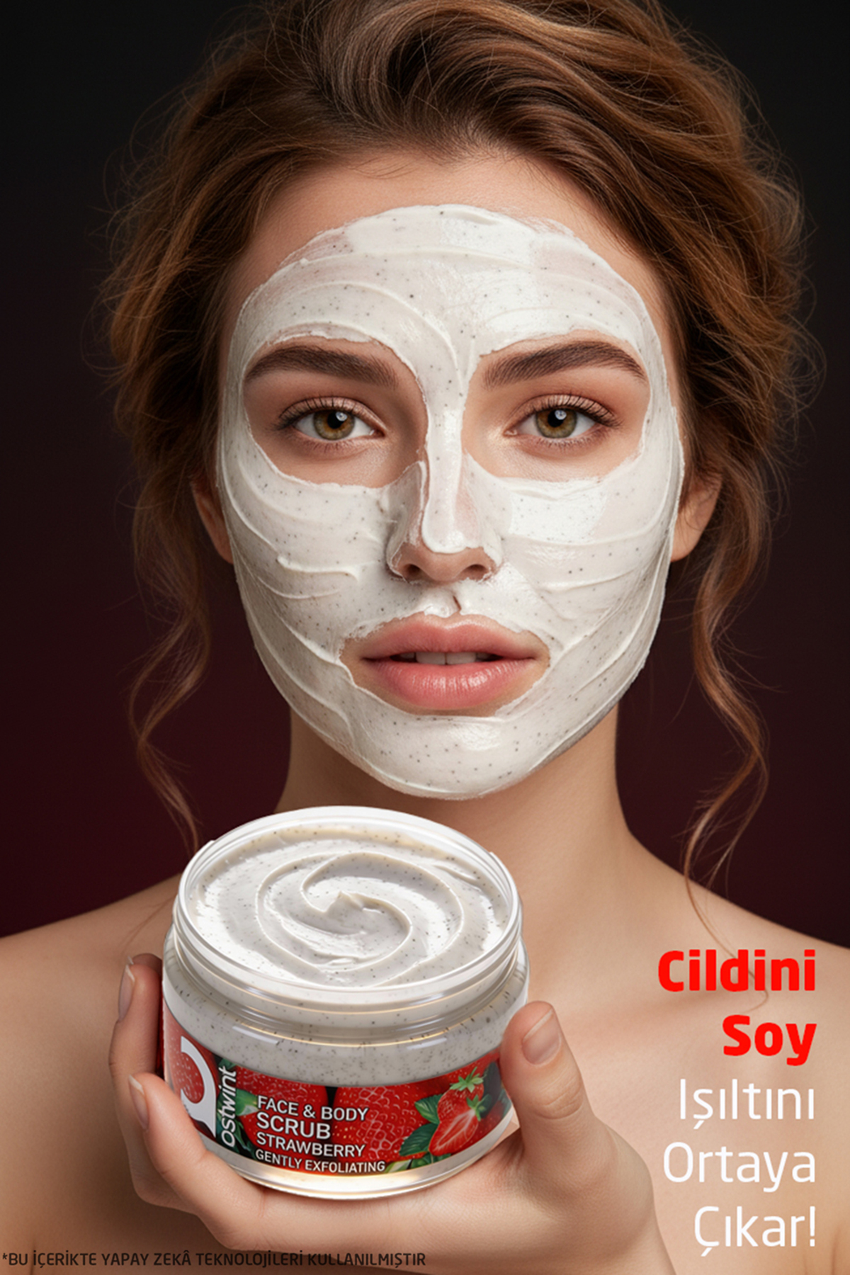 اسکراب لایه بردار صورت و بدن توت فرنگی ۳۰۰ میلی لیتر، پاک کننده پوست، نرم کننده، بهبود گردش خون — OSTWINTstrawberry0747 — تصویر 2 از 8