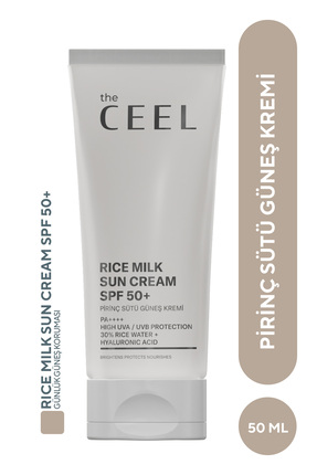 The Ceel Pirinç Sütü Güneş Kremi SPF 50+ Yüksek Koruma & Nem Destekli Pirinç ...