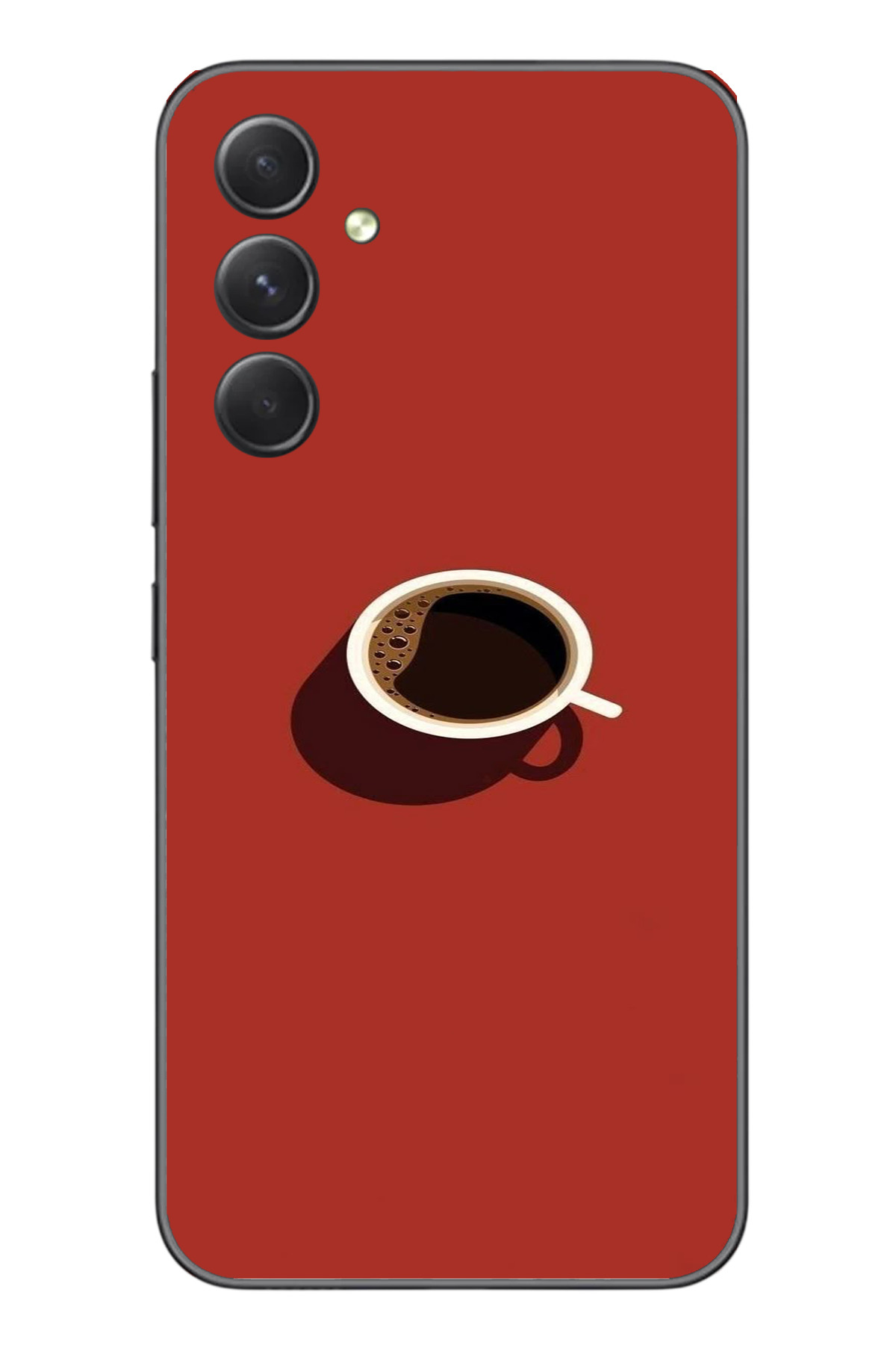 Plain Coffee Cup Printed Silicone Case for Samsung Galaxy A54 Compatible