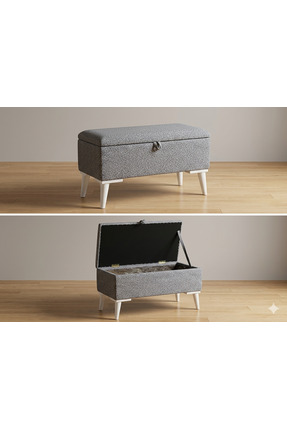 gürel Sandıklı puf bench ayak ucu teddy kumaş 65/35