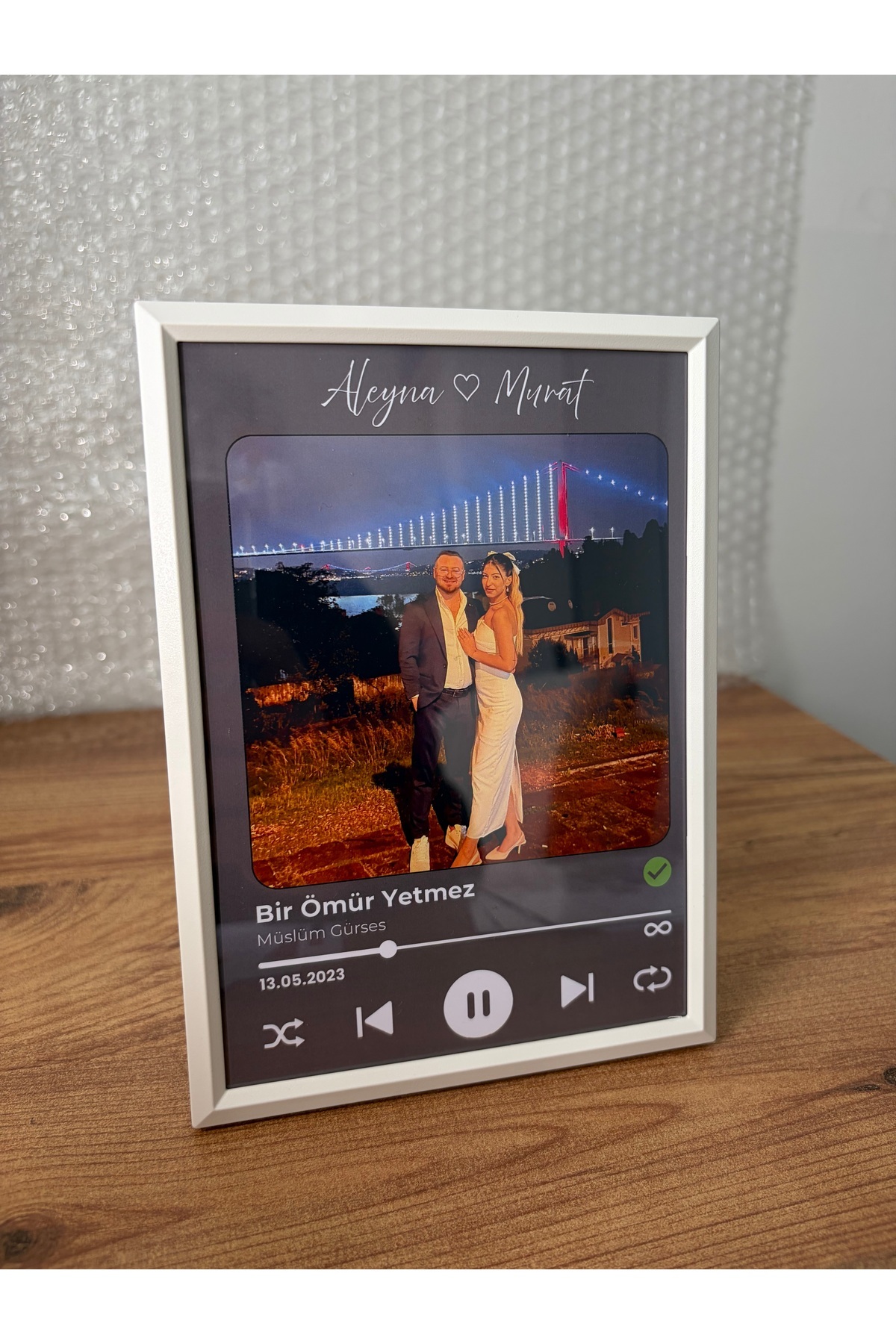 Zemora Personalized Spotify Design Photo Frame – Valentine's Special Song Gift
