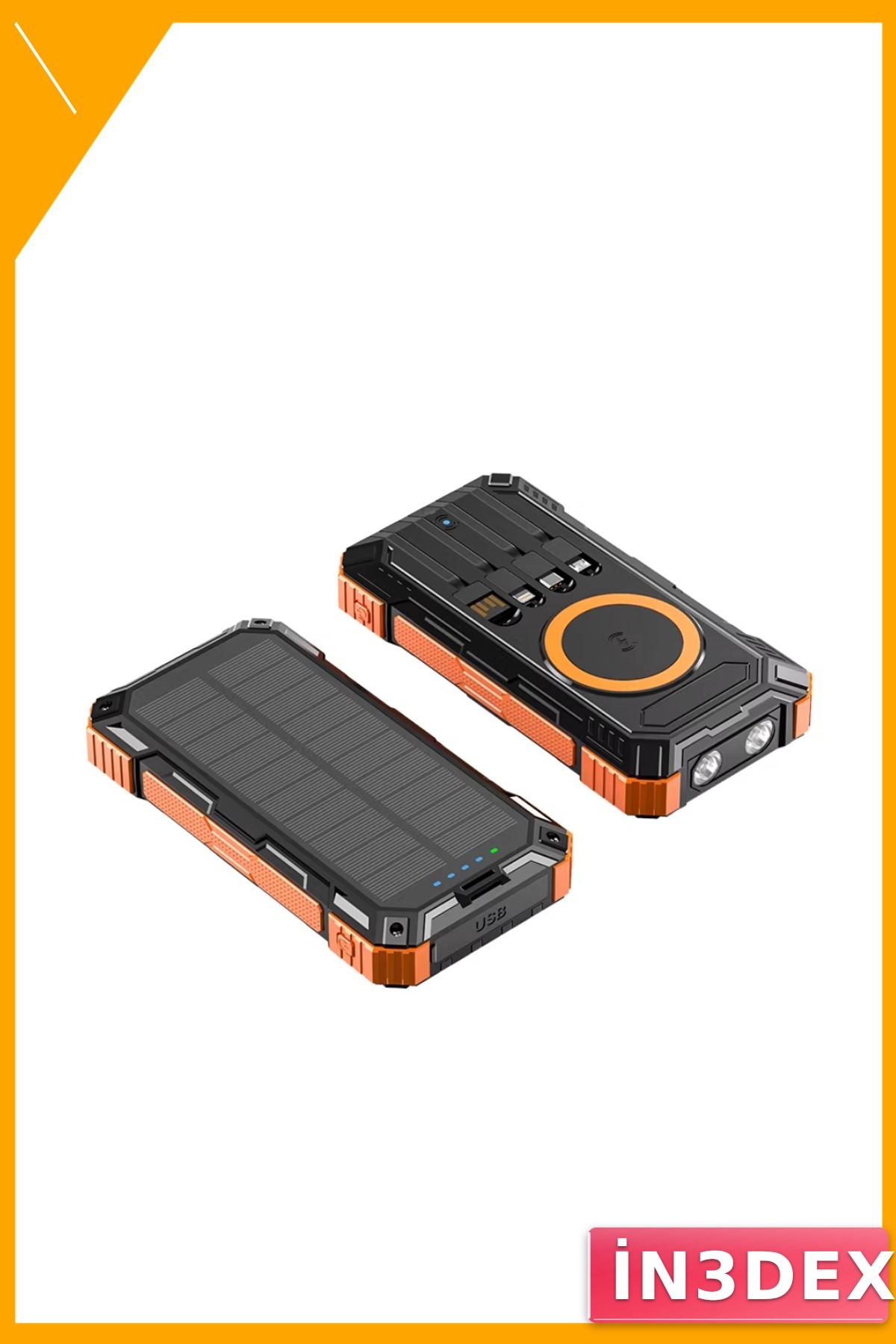 20000 mAh Güneş Enerjili Kablosuz Taşınabilir Şarj Cihazı Hızlı Şarj
