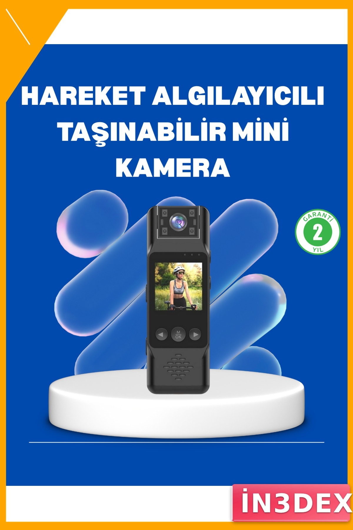 1080P Full HD Mini Kamera 3MP 180° Döner Lens Taşınabilir