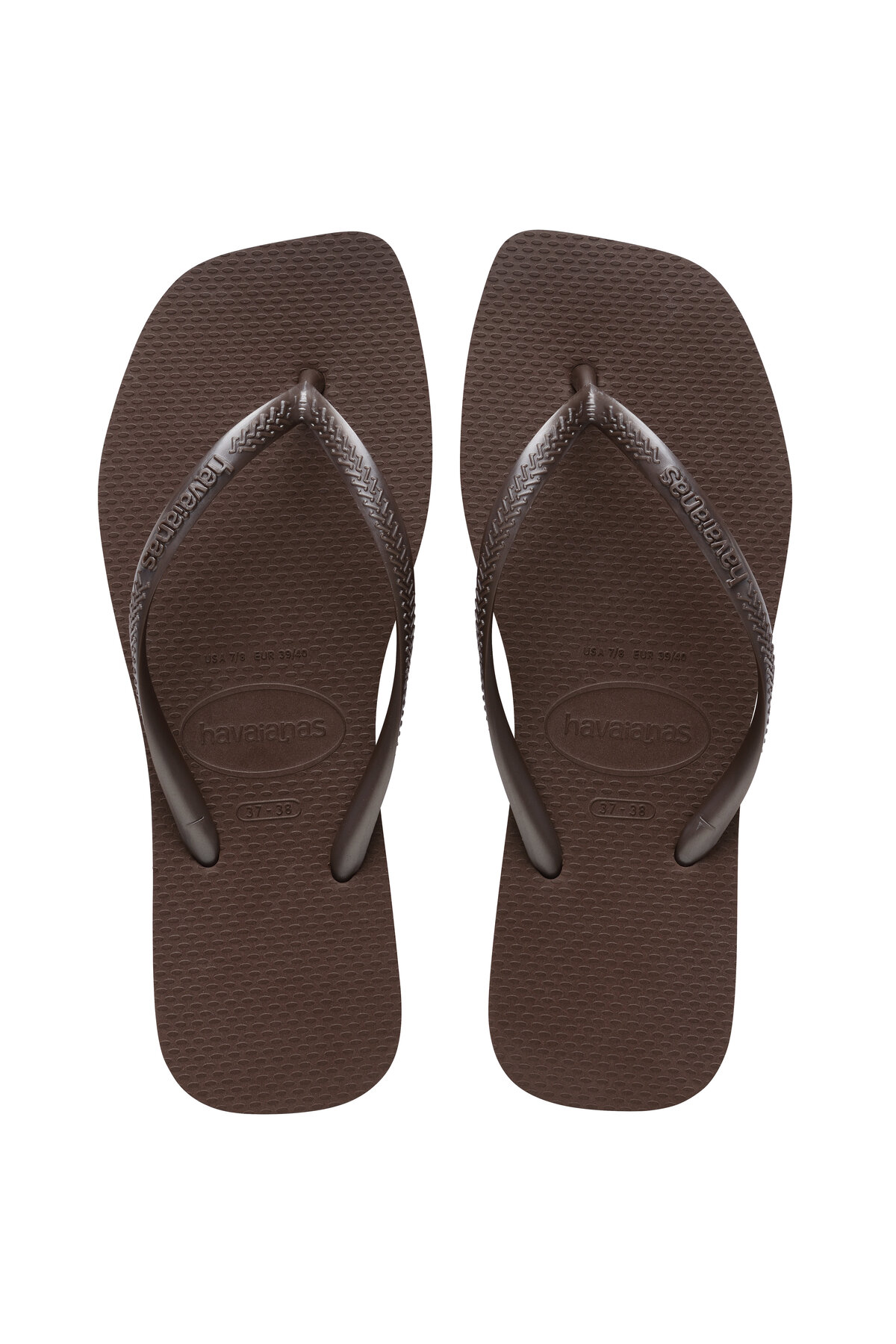 Square Women's Brown Comfortable Anti-Slip Beach Flip-Flops
