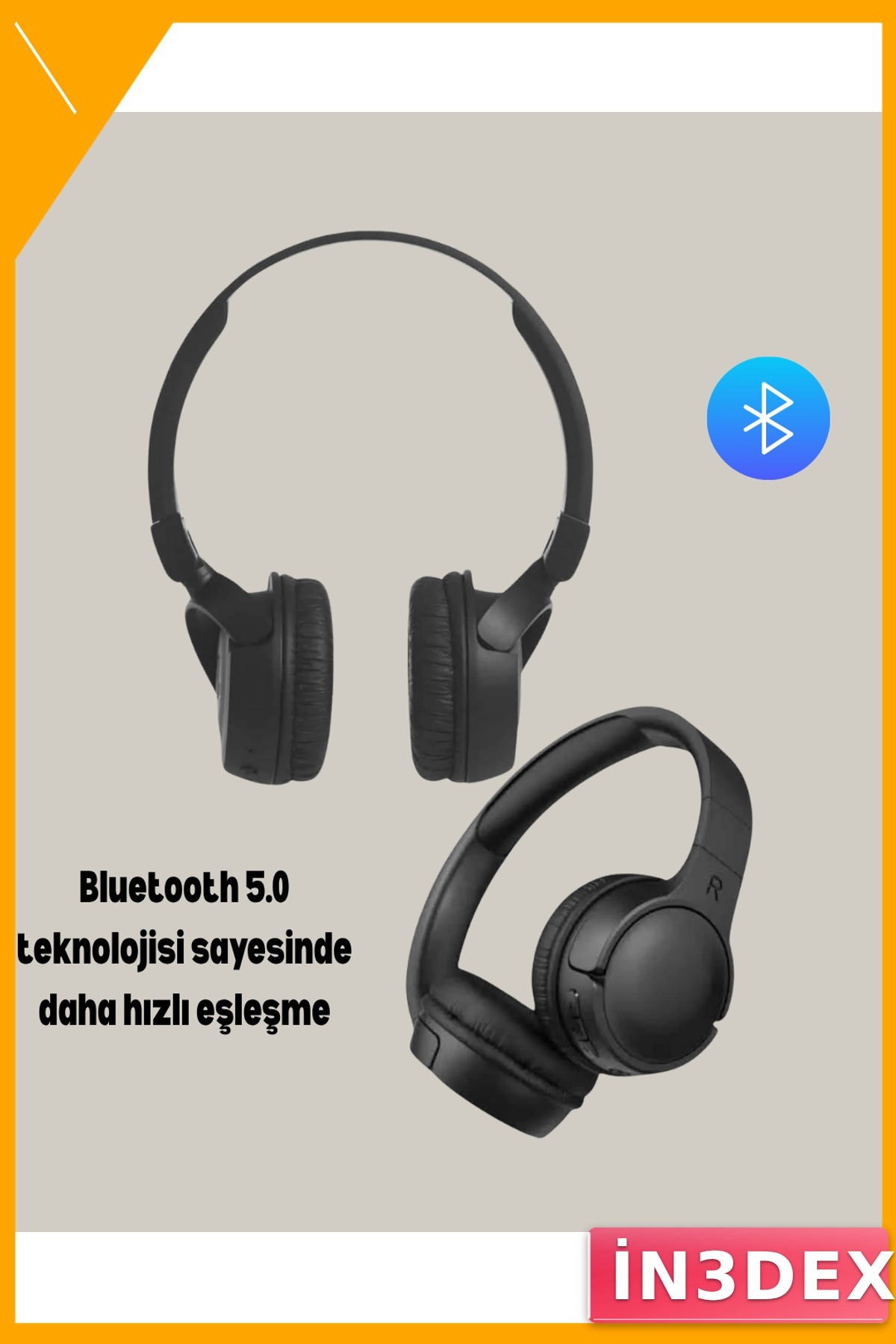 Bluetooth Kulak Üstü Kulaklık 20-20000Hz 18 Saat Pil