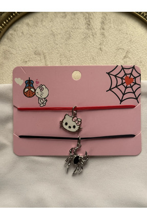 Blok Takı Hello Kitty / Spiderman Couple Bileklik Seti