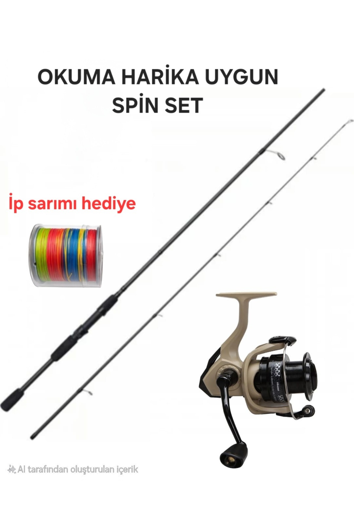 Okuma Wave Power 2,74 cm 7-30 gr 2 Parça Spin Kamışı+ Outrax OR