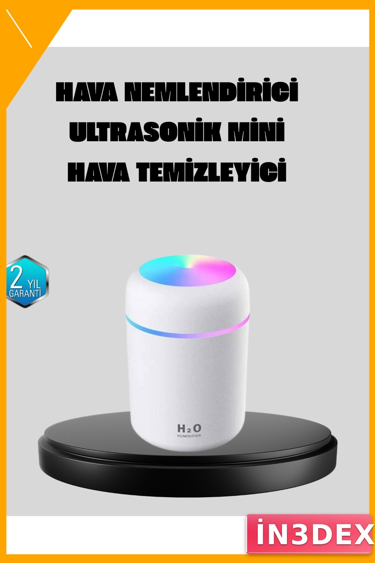 USB Mini Nemlendirici LED Aydınlatmalı Çift Püskürtme Modu Taşınabilir