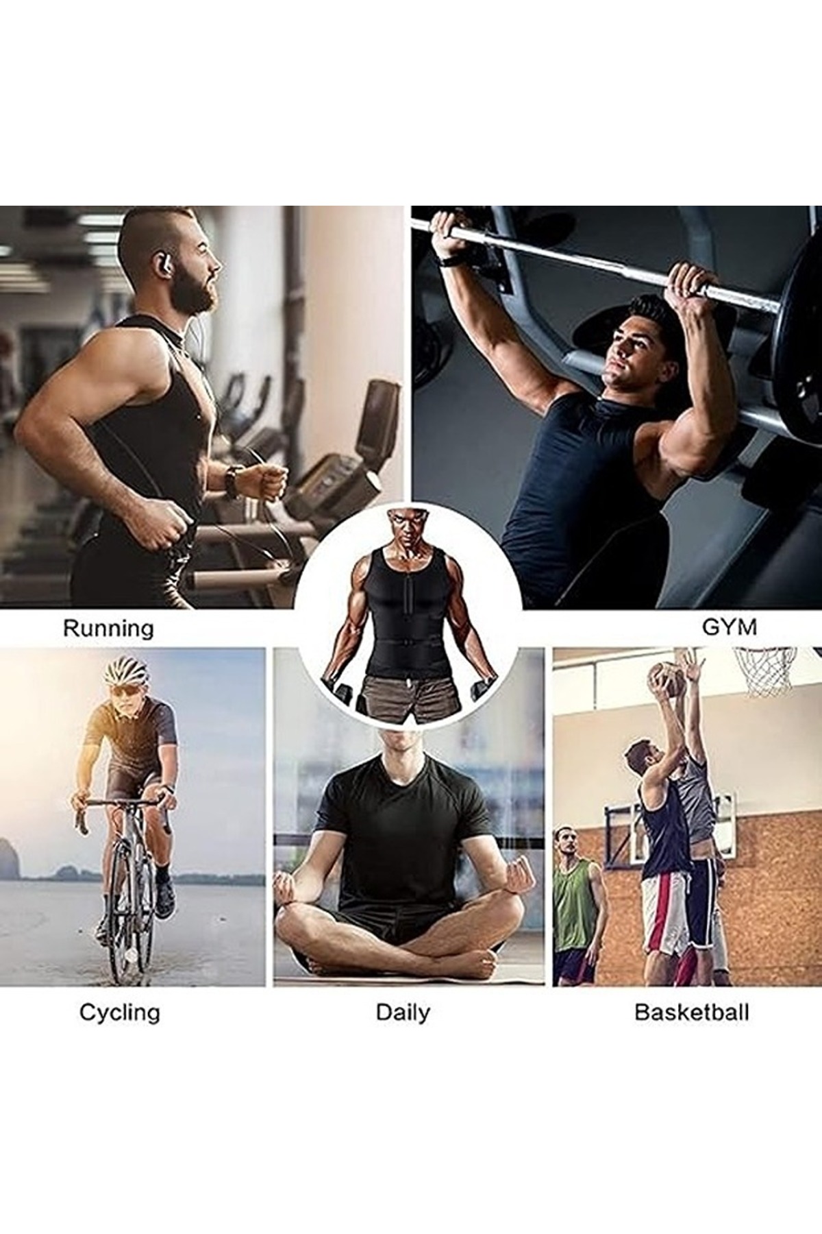LaSoft erkek Termal Sauna Korse Atlet Bel Toparlayıcı Spor Korse görsel 4