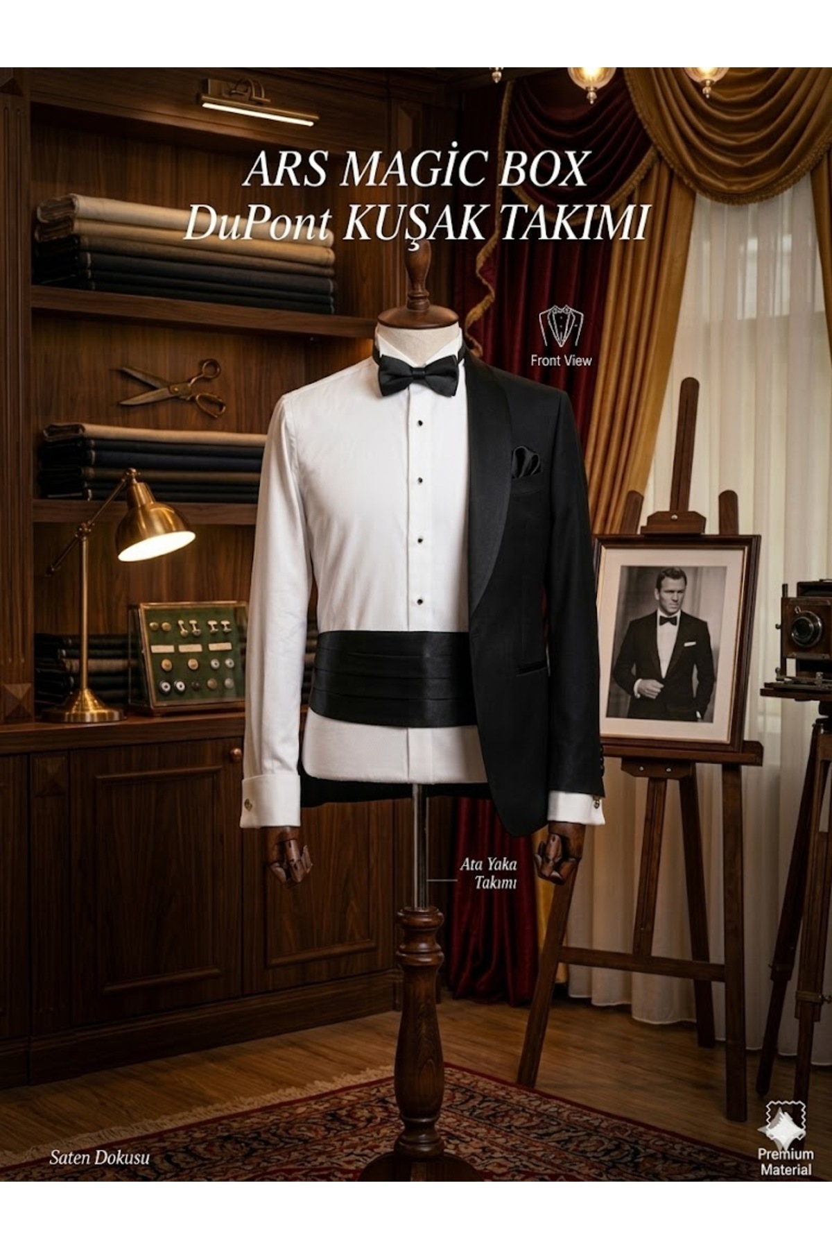 Ars Magic Box ARS DUPONT ÖZEL TASARIM LÜKS SEKMEN KUŞAT TAKIMI 4 PARÇA ÇİÇEK SETİ KİŞİYE ÖZEL BEL AYARLI PRESTİJ SET görsel 5
