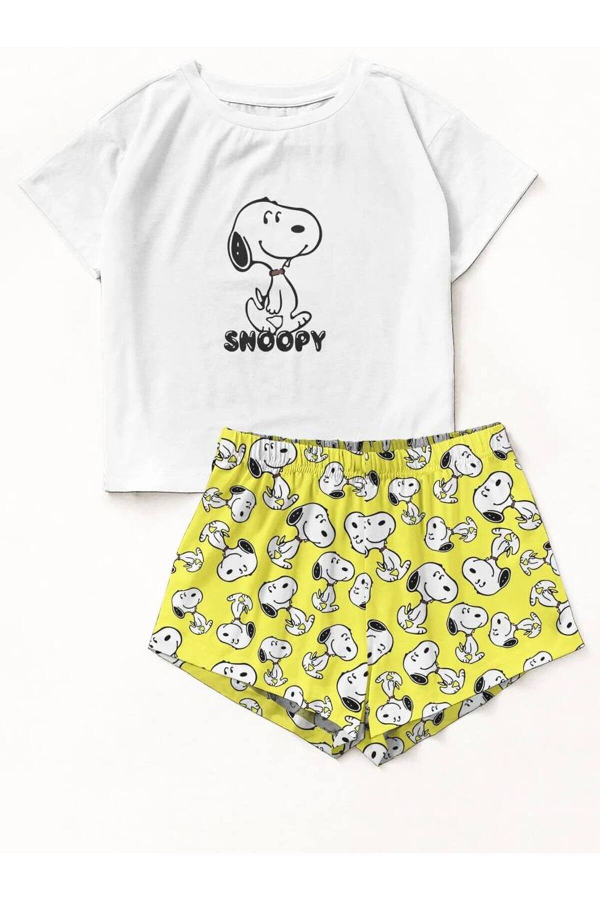 Silona Homewear Zezex Snoopy 4 Супер меки къси панталони Пижамен комплект